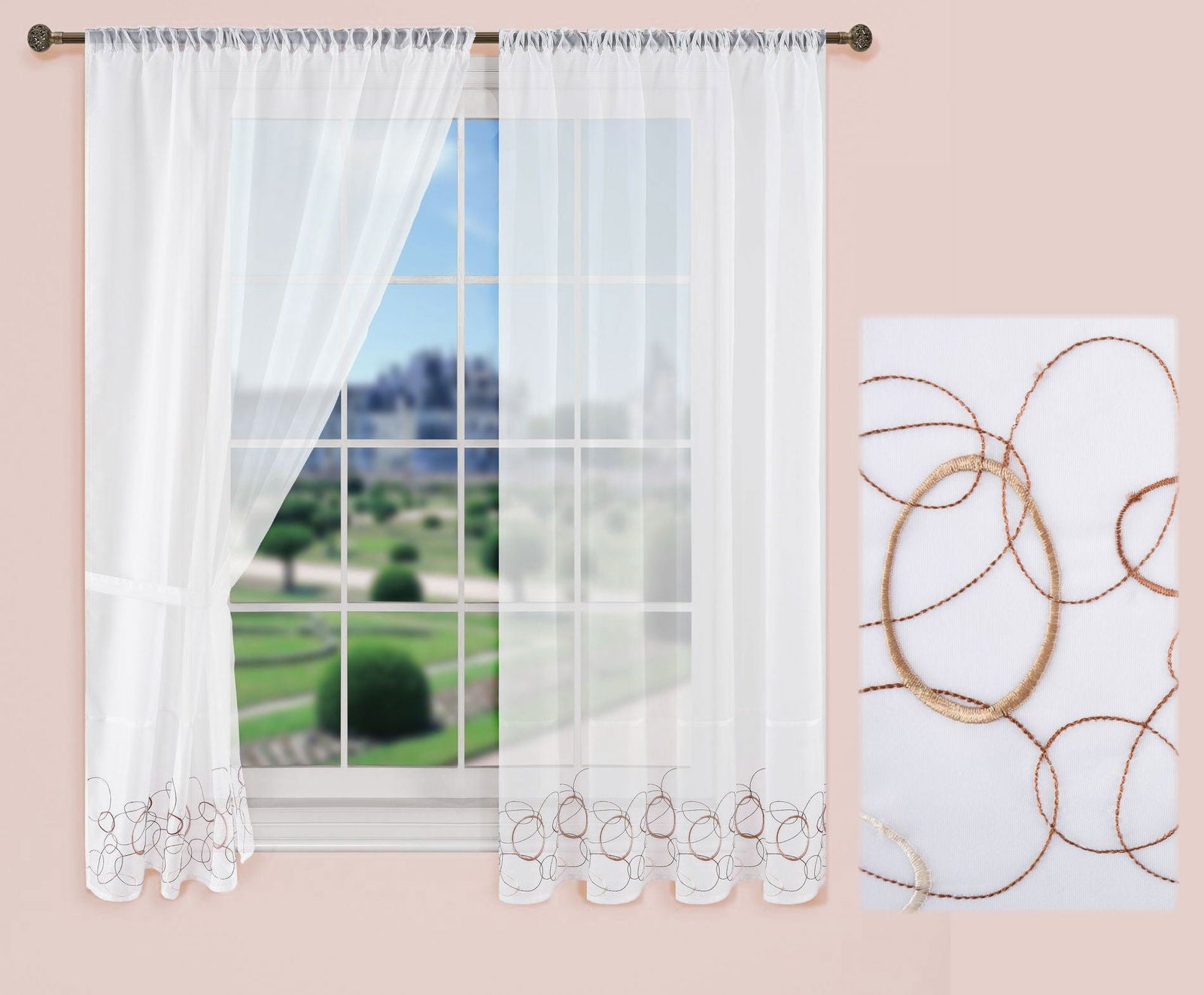 AURA Stickerei Gardinen Set 4 Tlg. Raffhalter Tunneldurchzug Gardinenband für Gardinenschienen 112230 Scheibengardine AURA_Stickerei_Gardinen_Set_4_Tlg._Raffhalter_Tunneldurchzug_Gardinenband_fur_Gardinenschienen_112230_-_Gardinenbox.de_-_-3678286 | Gardinenbox.de