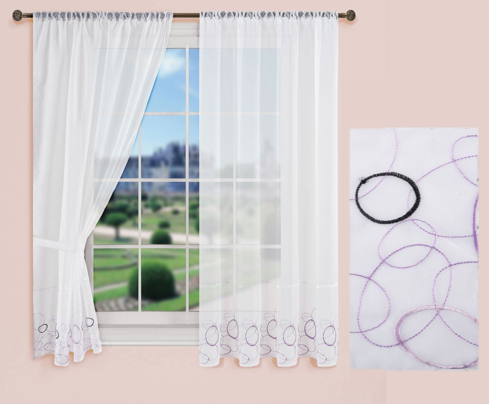 AURA Stickerei Gardinen Set 4 Tlg. Raffhalter Tunneldurchzug Gardinenband für Gardinenschienen 112230 Scheibengardine AURA_Stickerei_Gardinen_Set_4_Tlg._Raffhalter_Tunneldurchzug_Gardinenband_fur_Gardinenschienen_112230_-_Gardinenbox.de_-_-3678331 | Gardinenbox.de