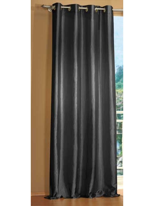 Attraktiver Ösen Deko Taft Vorhang, blickdicht und lichtdurchlässig, viele moderne Farben 20330 Schwarz Vorhang Attraktiver_Osen_Deko_Taft_Vorhang_blickdicht_und_lichtdurchlassig_viele_moderne_Farben_20330_-_Gardinenbox.de_-_-3678002 | Gardinenbox.de