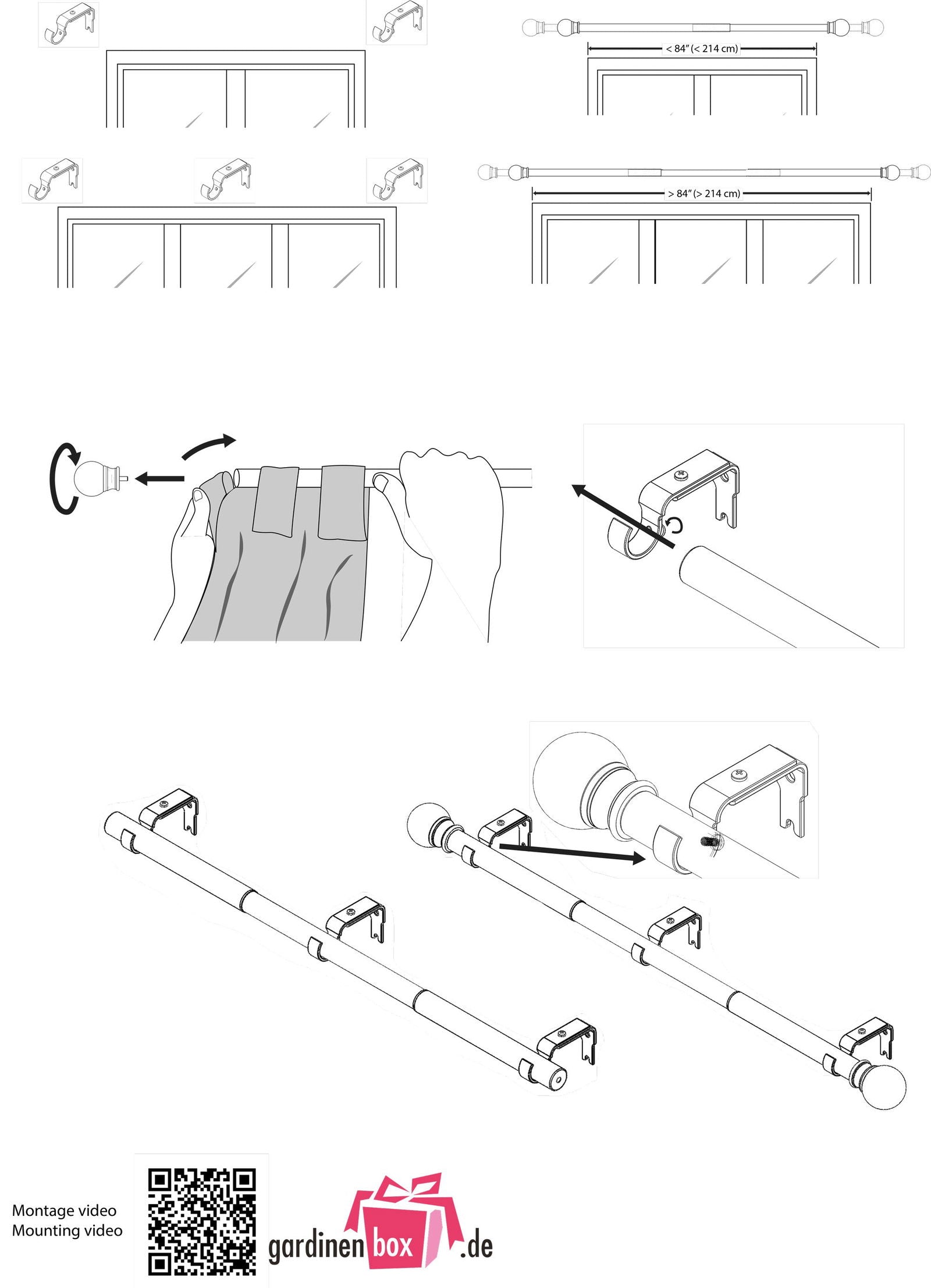 Ausziehbare Gardinenstange »Köln« Ø22/25 mm Komplettset zum sofortigen Montieren 2021191 Innenlaufstange Ausziehbare_Gardinenstange_Koln_O22-25_mm_Komplettset_zum_sofortigen_Montieren_2021191_-_Gardinenbox.de_-_-3678460 | Gardinenbox.de