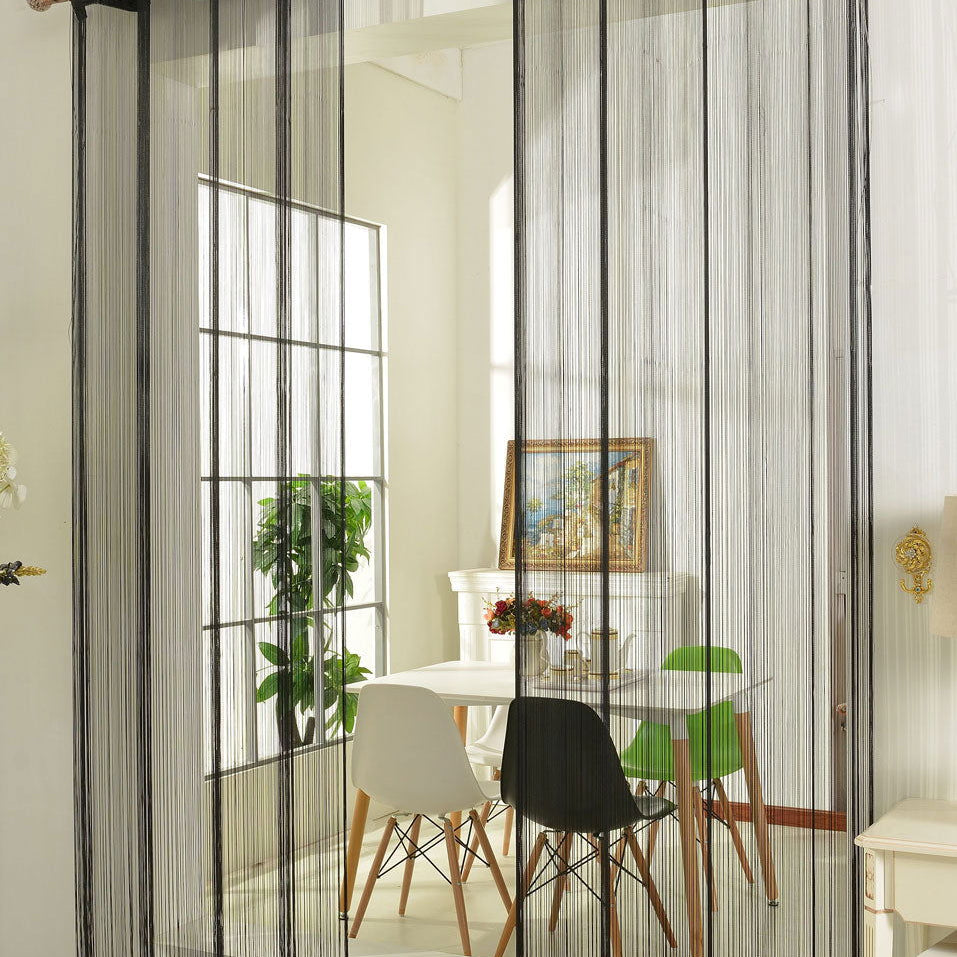 Fadengardine Fadenstore Vorhang mit Ösen Raumteiler 140 x 250 cm 20304 Schwarz Fadengardine Fadengardine_Fadenstore_Vorhang_mit_Osen_Raumteiler_140_x_250_cm_20304_-_Gardinenbox.de_-_-3679435 | Gardinenbox.de
