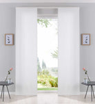 2er Pack Flächenvorhänge Schiebegardinen komplett Set Cationic blickdicht Leinen Optik natura seidenmatt Landhaus Stil 204411-2 Natur Schiebegardine Fl_chenvorh_nge_natur | Gardinenbox.de