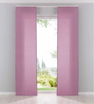 2er Pack Flächenvorhänge Schiebegardinen komplett Set Cationic blickdicht Leinen Optik natura seidenmatt Landhaus Stil 204411-2 Rosa Schiebegardine Fl_chenvorh_nge_rosa | Gardinenbox.de