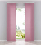 2er Pack Flächenvorhänge Schiebegardinen komplett Set Cationic blickdicht Leinen Optik natura seidenmatt Landhaus Stil 204411-2 Altrosa Schiebegardine Fl_chenvorhang_altrosa | Gardinenbox.de