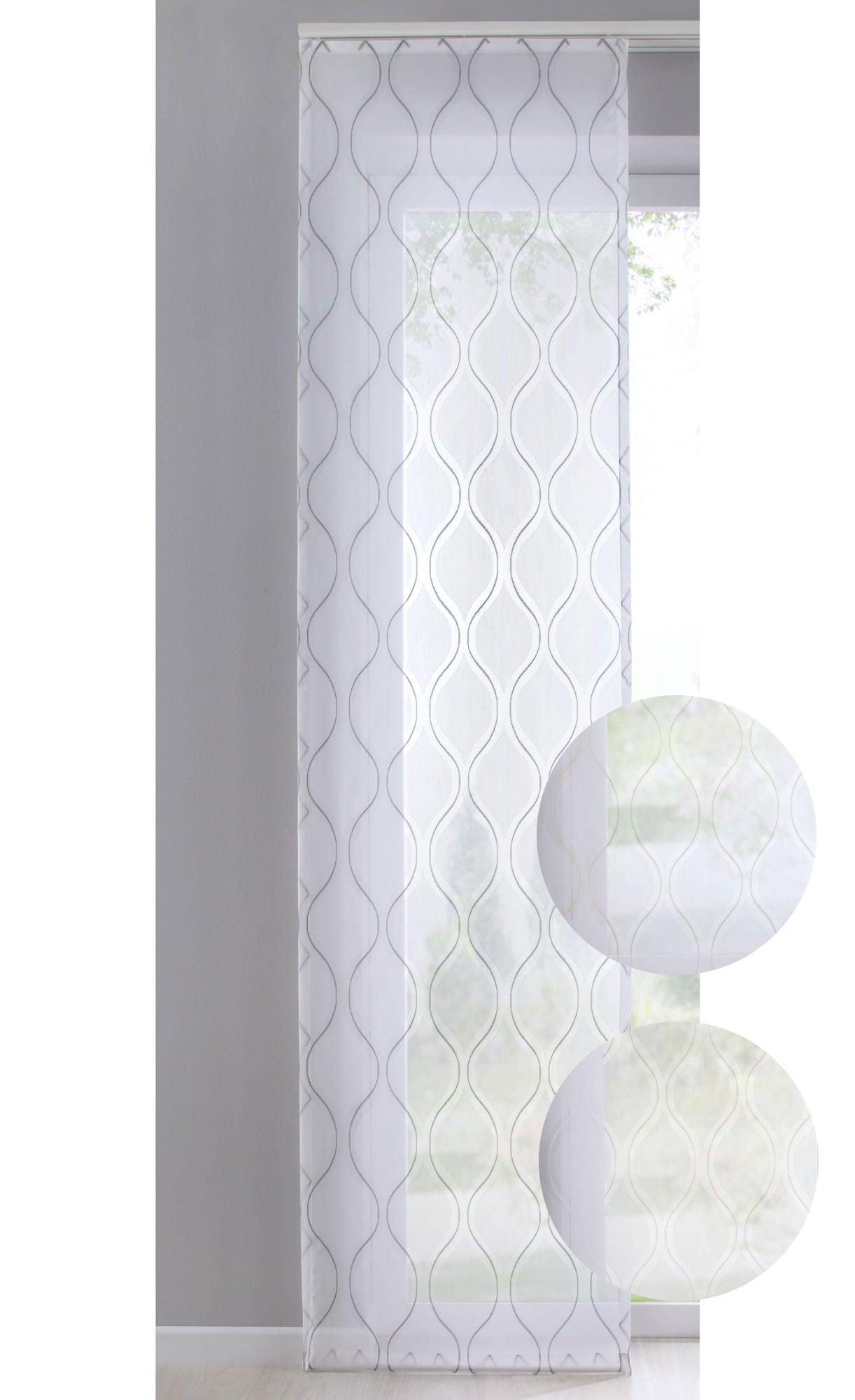 Flächenvorhang »Adiyaman« Wellen Musterung Schiebegardine Raumteiler Linien Wohnzimmer 10000306 Schiebegardine Flachenvorhang_Adiyaman_Wellen_Musterung_Schiebegardine_Raumteiler_Linien_Wohnzimmer_10000306_-_Gardinenbox.de_-_-3680145 | Gardinenbox.de