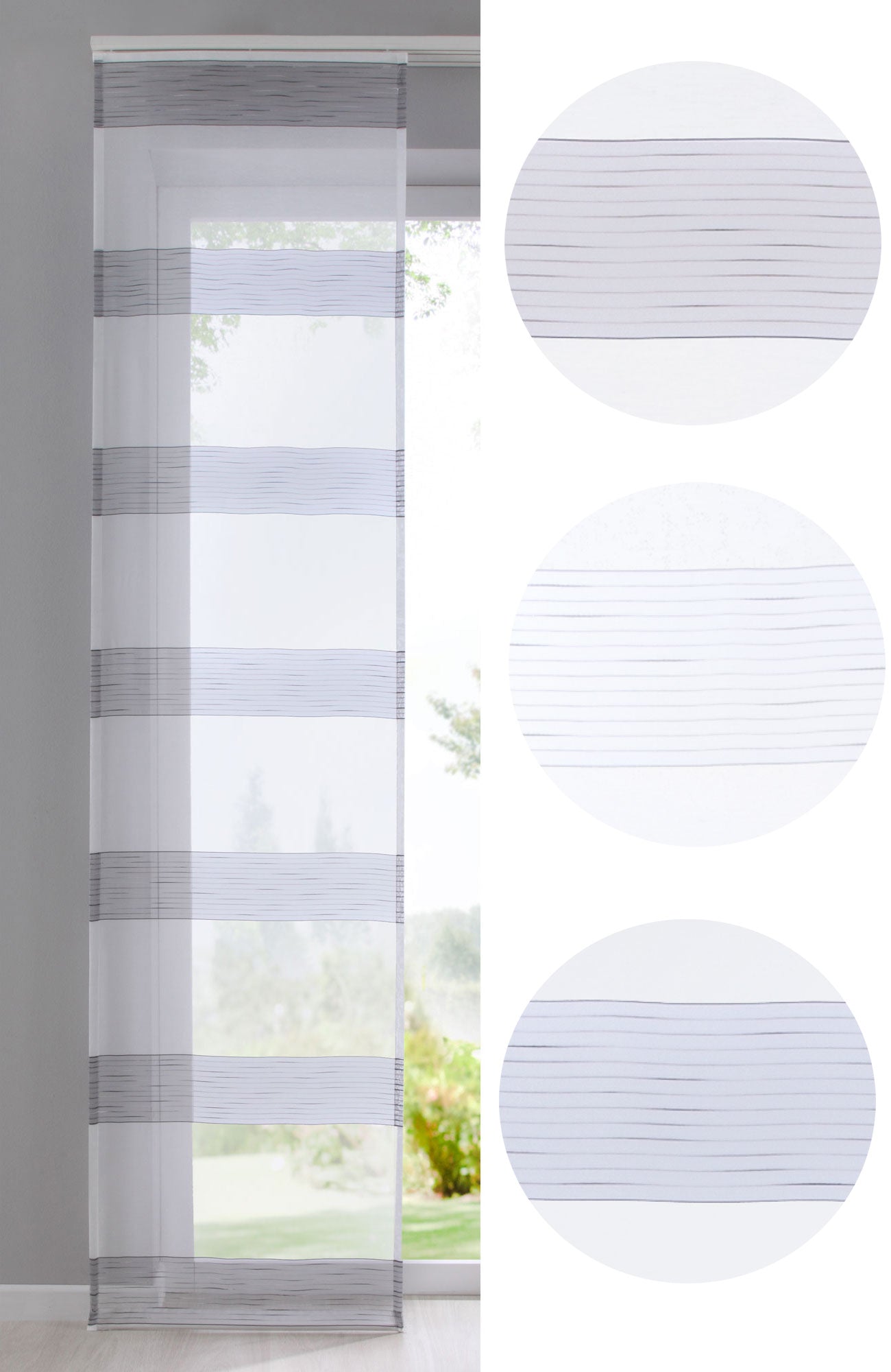 Flächenvorhang »Antalya« Linien Muster Schiebegardine Raumteiler Querlinien Wohnzimmer 10000313 Schiebegardine Flachenvorhang_Antalya_Linien_Muster_Schiebegardine_Raumteiler_Querlinien_Wohnzimmer_10000313_-_Gardinenbox.de_-_-3680247 | Gardinenbox.de