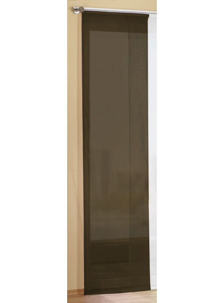 Flächenvorhang Schiebegardine Voile Uni transparent mit Paneelwagen und Beschwerungsstange 80600 Braun Schiebegardine Flachenvorhang_Schiebegardine_Voile_Uni_transparent_mit_Paneelwagen_und_Beschwerungsstange_80600_-_Gardinenbox.de_-_-3680075 | Gardinenbox.de
