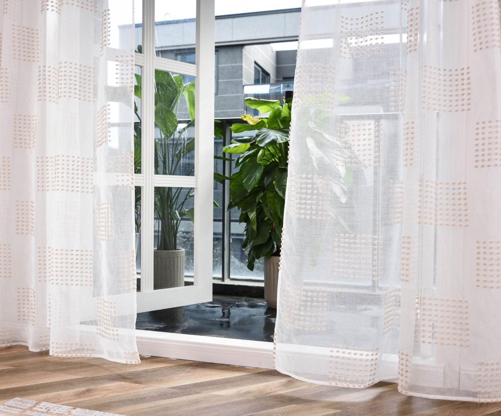 Gardine HxB 245x140 cm Natur Taupe Geo »VALENCIA« Multiband Aufhängung Scherli Transparent Leinen-Optik 2023480 Gardinenschal Gardine_HxB_245x145_cm_Natur_Taupe_Geo_VALENCIA_Multiband_Aufhangung_Scherli_Transparent_Leinen-Optik_2023480_-_Gardinenbox.de_-_-3681335 | Gardinenbox.de