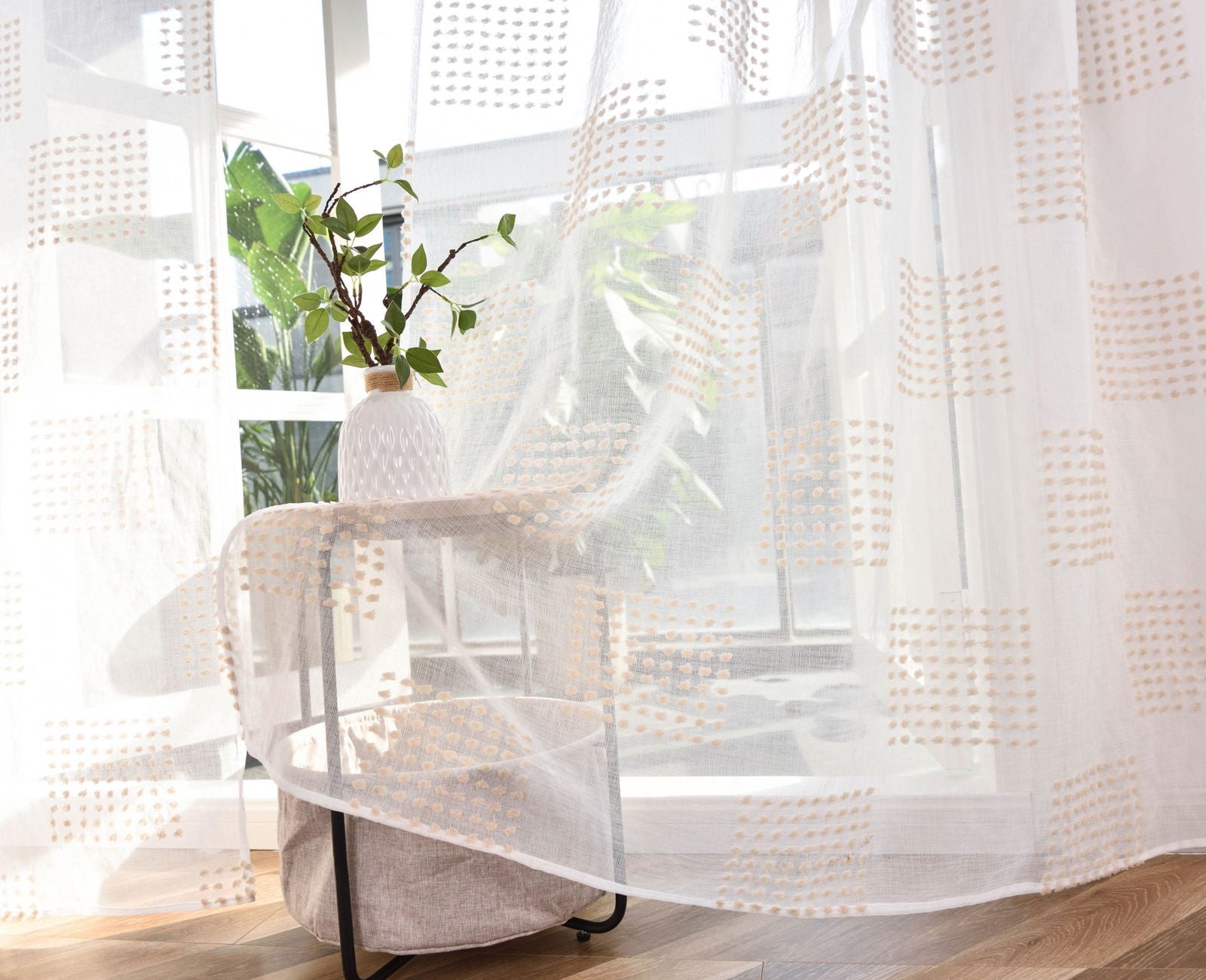 Gardine HxB 245x140 cm Natur Taupe Geo »VALENCIA« Multiband Aufhängung Scherli Transparent Leinen-Optik 2023480 Gardinenschal Gardine_HxB_245x145_cm_Natur_Taupe_Geo_VALENCIA_Multiband_Aufhangung_Scherli_Transparent_Leinen-Optik_2023480_-_Gardinenbox.de_-_-3681341 | Gardinenbox.de