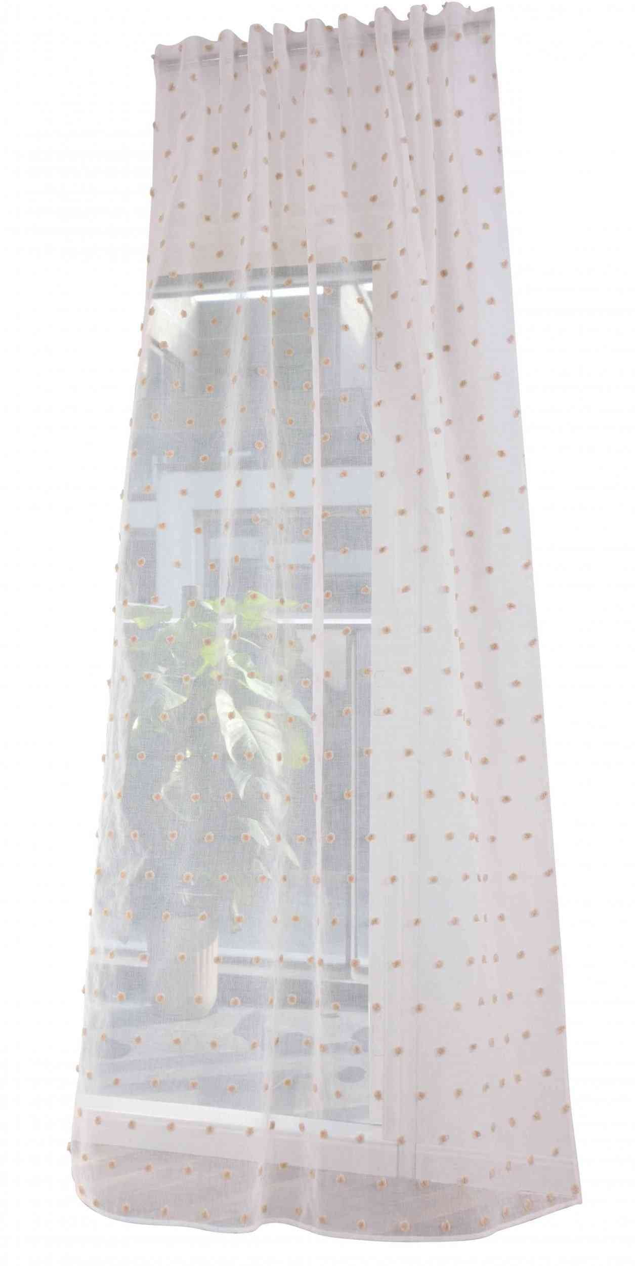 Gardine HxB 245x140 cm Natur Taupe Pompom »VALENCIA« Multiband Aufhängung Scherli Transparent Leinen-Optik 2023470 Gardinenschal Gardine_HxB_245x145_cm_Natur_Taupe_Pompom_VALENCIA_Multiband_Aufhangung_Scherli_Transparent_Leinen-Optik_2023470_-_Gardinenbox.de_-_-3681378 | Gardinenbox.de