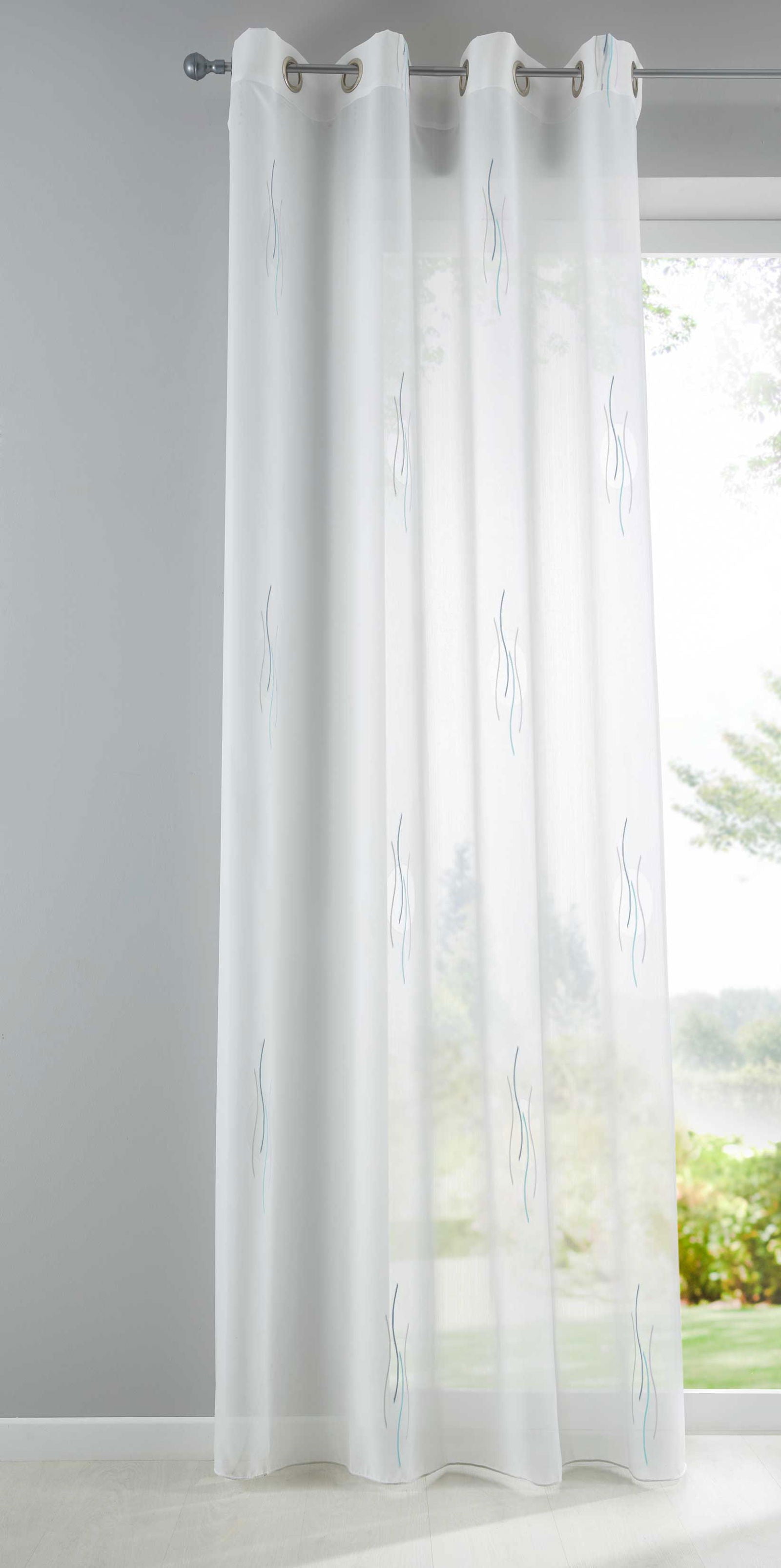 Gardine Ösen Jacquard Muster Kils Schal Sichtschutz Transparent Voile Lichtdurchlässig 10000140 Blau Gardinenschal Gardine_Osen_Jacquard_Muster_Kils_Schal_Sichtschutz_Transparent_Voile_Lichtdurchlassig_10000140_-_Gardinenbox.de_-_-3682509 | Gardinenbox.de