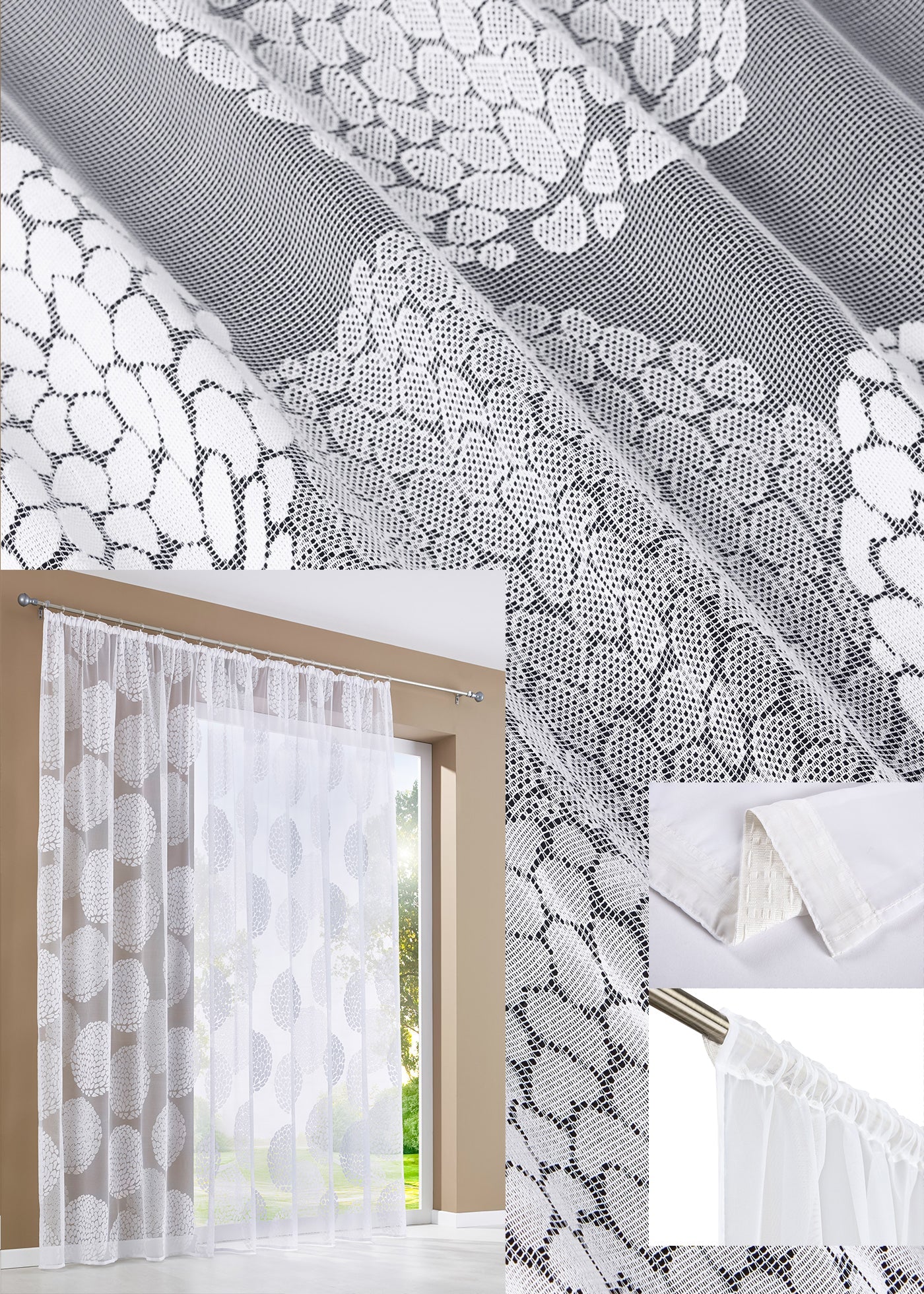 Gardine Store Jacquard Fabio Kräuselband Universalband Weiß Kreismuster Transparent Voile Vorhang Wohnzimmer 13143 Gardinenstore Gardine_Store_Jacquard_Fabio_Krauselband_Universalband_Weiss_Kreismuster_Transparent_Voile_Vorhang_Wohnzimmer_13143_-_Gardinenbox.de_-_-3682689 | Gardinenbox.de