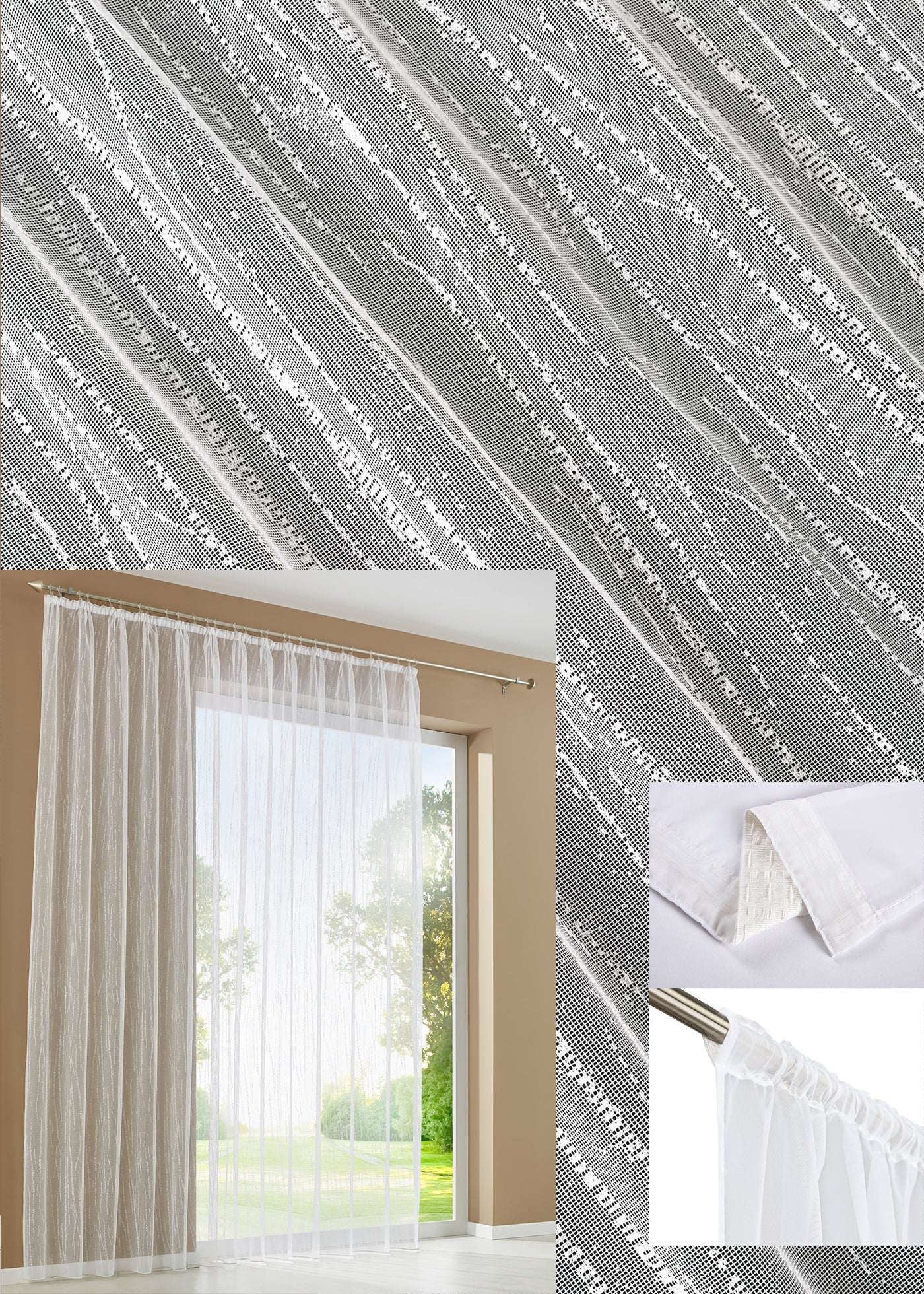 Gardine Store Jacquard Isabella Kräuselband Universalband Weiß Längsstreifen Transparent Voile Vorhang Wohnzimmer 13145 Gardinenschal Gardine_Store_Jacquard_Isabella_Krauselband_Universalband_Weiss_Langsstreifen_Transparent_Voile_Vorhang_Wohnzimmer_13145_-_Gardinenbox.de_-_-3682781 | Gardinenbox.de