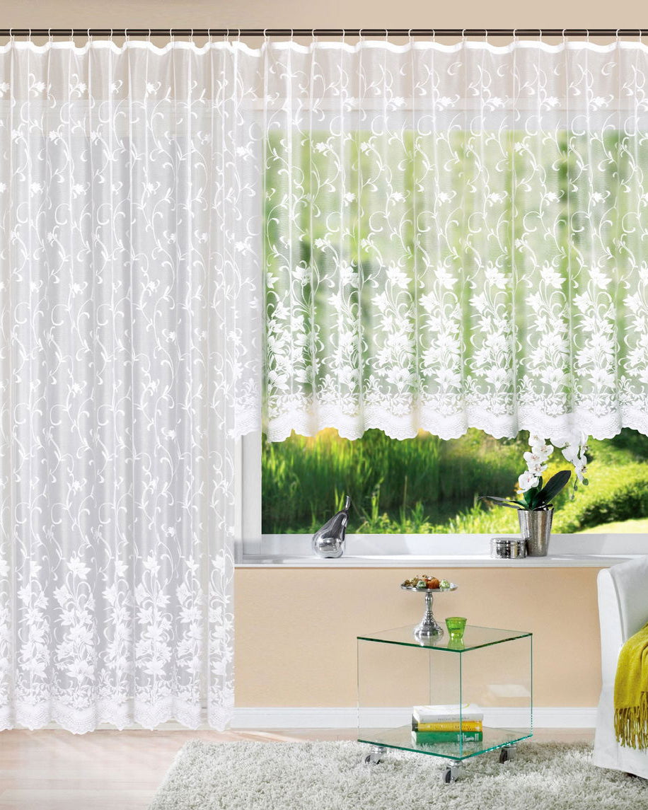 Gardine Store Jacquard Koblenz Kräuselband Universalband Weiß Blumenmuster Transparent Voile Vorhang Wohnzimmer 13146 Gardinenstore Gardine_Store_Jacquard_Koblenz_Krauselband_Universalband_Weiss_Blumenmuster_Transparent_Voile_Vorhang_Wohnzimmer_13146_-_Gardinenbox.de_-_-3682844 | Gardinenbox.de