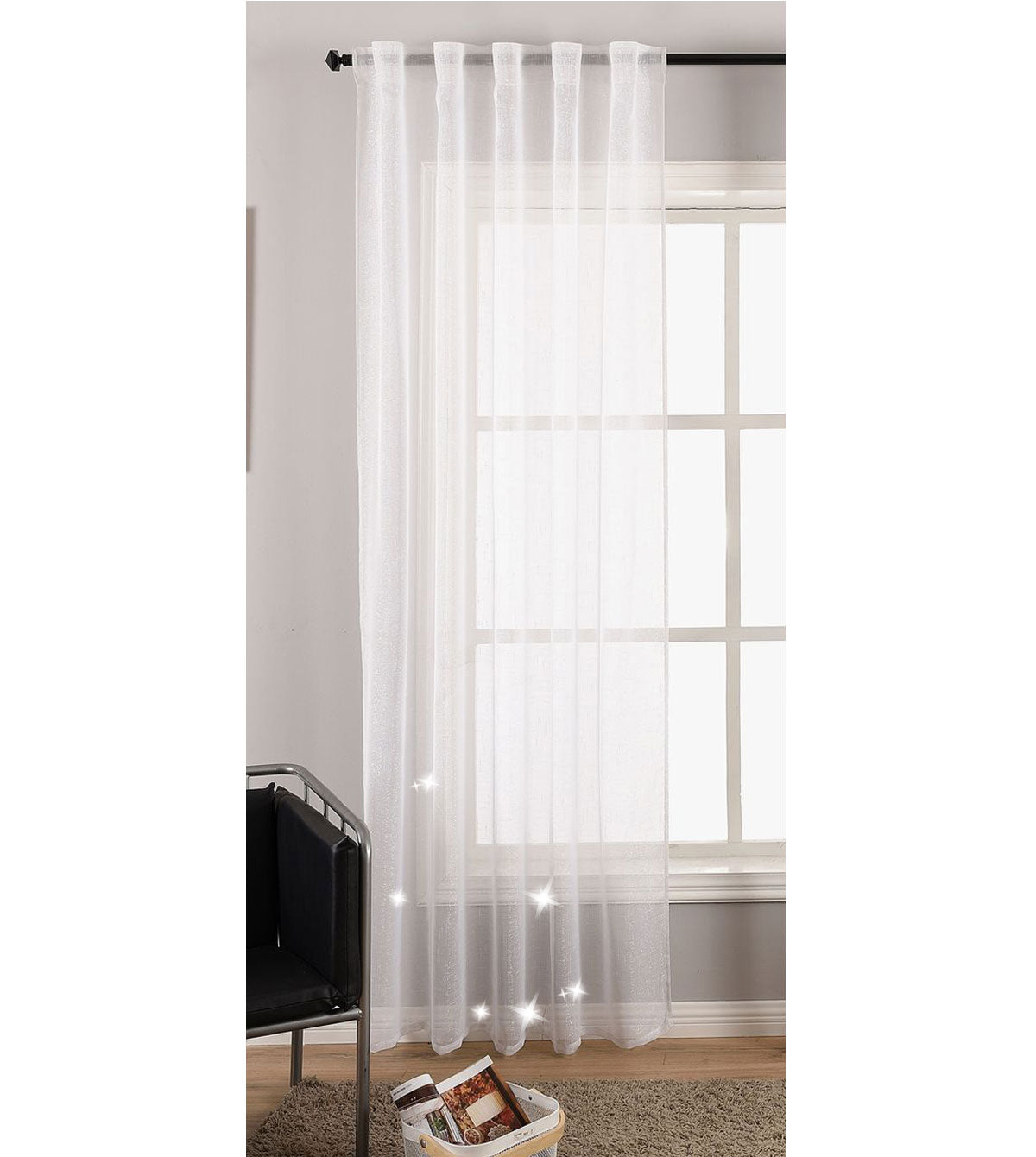 Gardine Vorhang Schal Transparent verdeckte Schlaufen Lurex Garn glänzend (Höhe x Breite cm) 204772 Weiß 1 Stück HxB 245x140 cm Vorhang Set Gardine_Vorhang_Schal_Transparent_verdeckte_Schlaufen_Lurex_Garn_glanzend_Hohe_x_Breite_cm_204772_-_Gardinenbox.de_-_-3683439 | Gardinenbox.de