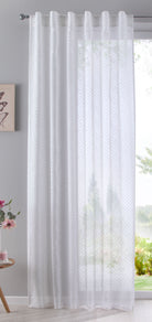 Gardine Vorhang Schal verdeckte Schlaufen Ausbrenner Qulität modern mit abstraktem Muster 63000 Weiß Vorhang Gardine_Vorhang_Schal_verdeckte_Schlaufen_Ausbrenner_Qulitat_modern_mit_abstraktem_Muster_63000_-_Gardinenbox.de_-_-3683547 | Gardinenbox.de