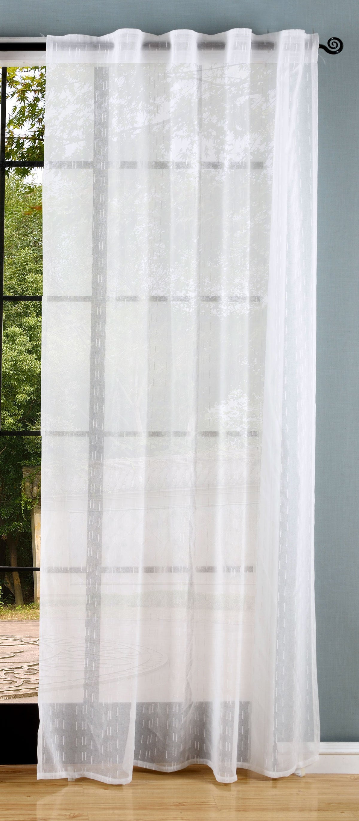 Gardine Webstruktur Leinen Optik Transparent verdeckte Schlaufen Universalband (Höhe x Breite cm) 20470 Weiß Gardinenschal Gardine_Webstruktur_Leinen_Optik_Transparent_verdeckte_Schlaufen_Universalband_Hohe_x_Breite_cm_20470_-_Gardinenbox.de_-_-3683644 | Gardinenbox.de