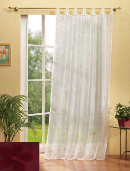 Hochwertiger Schlaufenschal mit Stickerei -61012-, 61012 Bordeaux Gardinenschal Hochwertiger_Schlaufenschal_mit_Stickerei_-61012-_61012_-_Gardinenbox.de_-_-3685177 | Gardinenbox.de