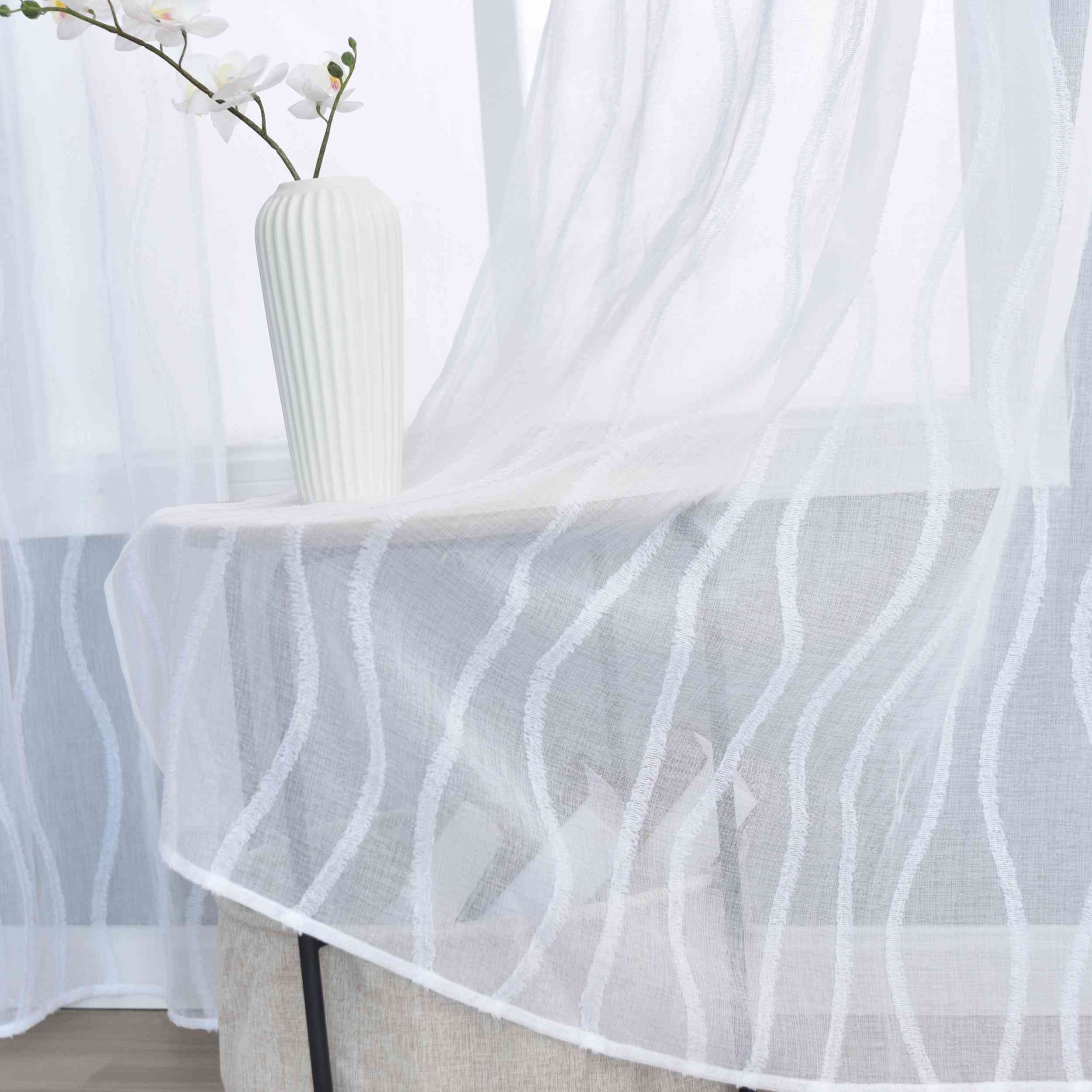 2er Set Gardine »VALENCIA« Multiband Aufhängung Scherli Transparent Leinen-Optik 2023400-408S-2 Gardinen Set Img0525 | Gardinenbox.de