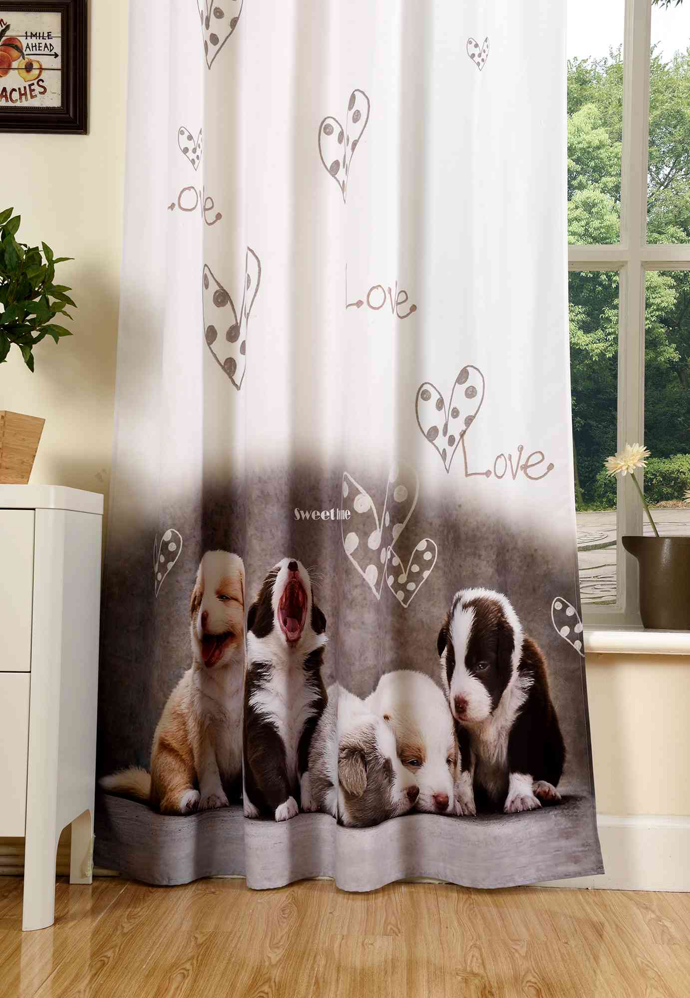 Vorhang Schal blickdicht verdeckte Schlaufen Universalband Digitaldruck (Höhe x Breite cm) 204902 Vorhang Set Img120352_2 | Gardinenbox.de