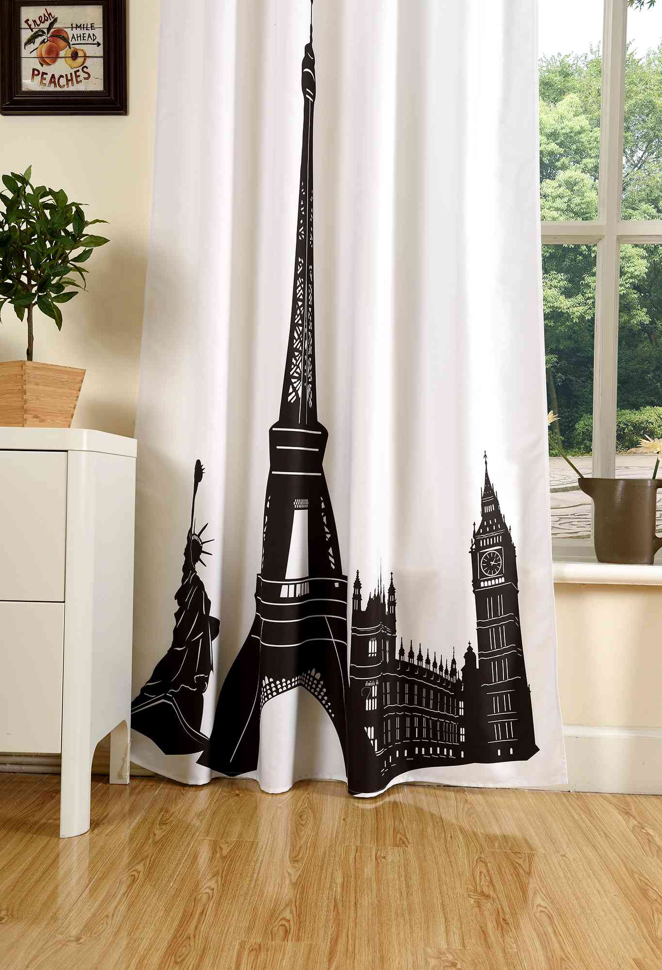 Vorhang Schal blickdicht verdeckte Schlaufen Universalband Digitaldruck (Höhe x Breite cm) 204902 Vorhang Set Img120503_1 | Gardinenbox.de