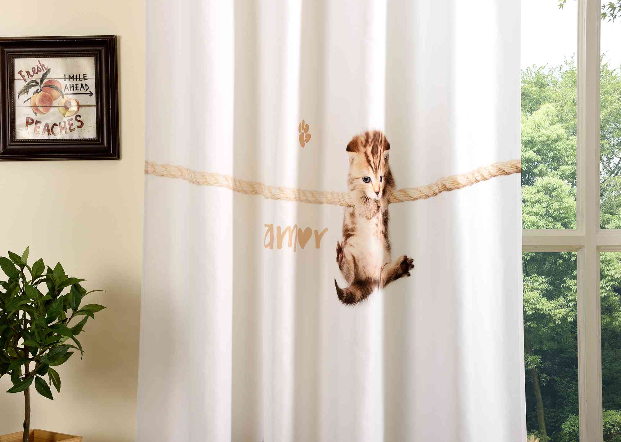 Vorhang Schal blickdicht verdeckte Schlaufen Universalband Digitaldruck (Höhe x Breite cm) 204902 Vorhang Set Img120526_1 | Gardinenbox.de