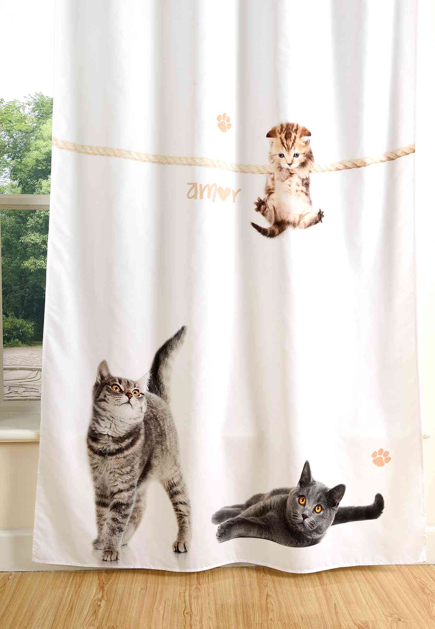 Vorhang Schal blickdicht verdeckte Schlaufen Universalband Digitaldruck (Höhe x Breite cm) 204902 Vorhang Set Img120533_1 | Gardinenbox.de