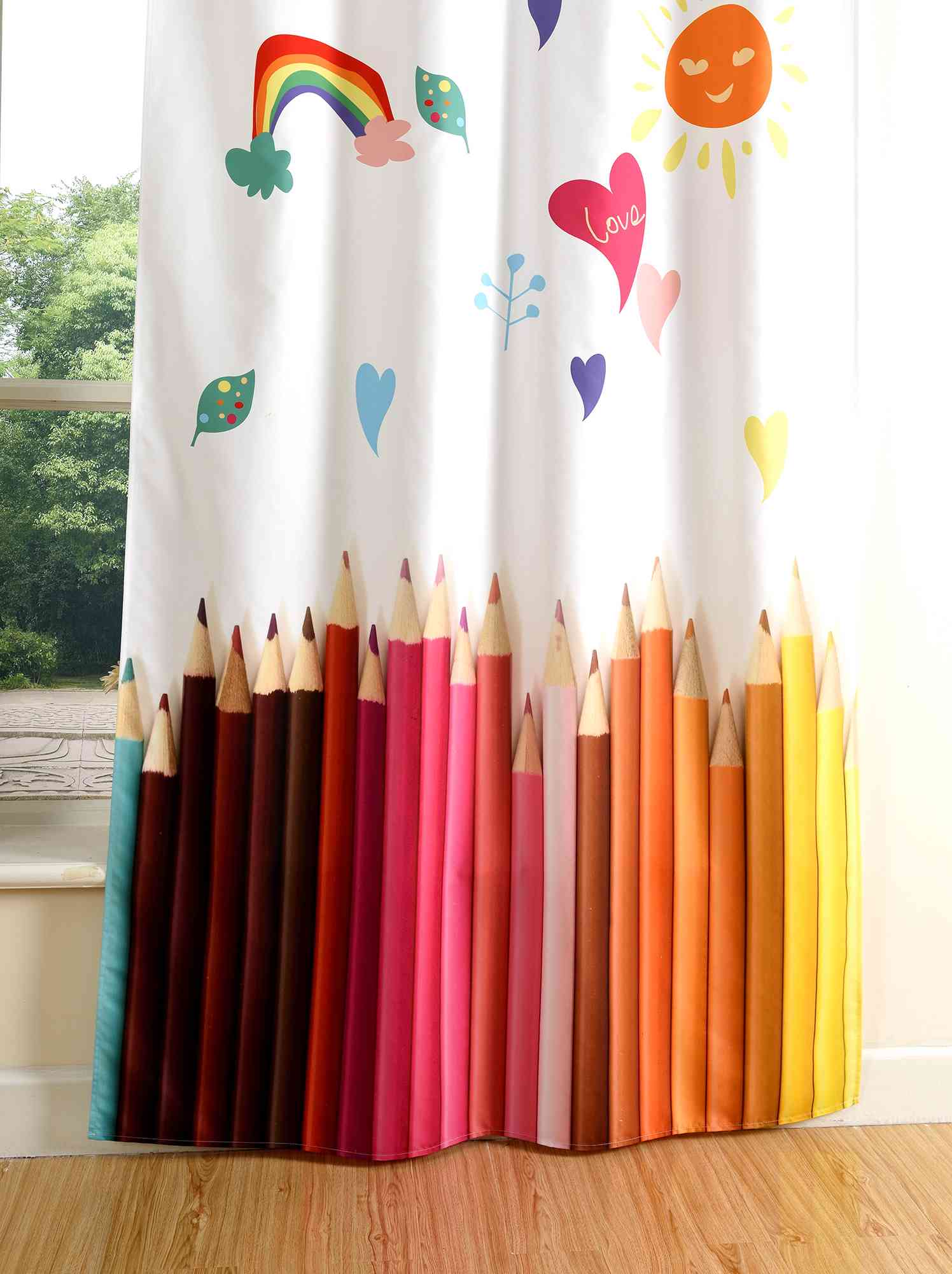 Vorhang Schal blickdicht verdeckte Schlaufen Universalband Digitaldruck (Höhe x Breite cm) 204902 Vorhang Set Img120556_1 | Gardinenbox.de