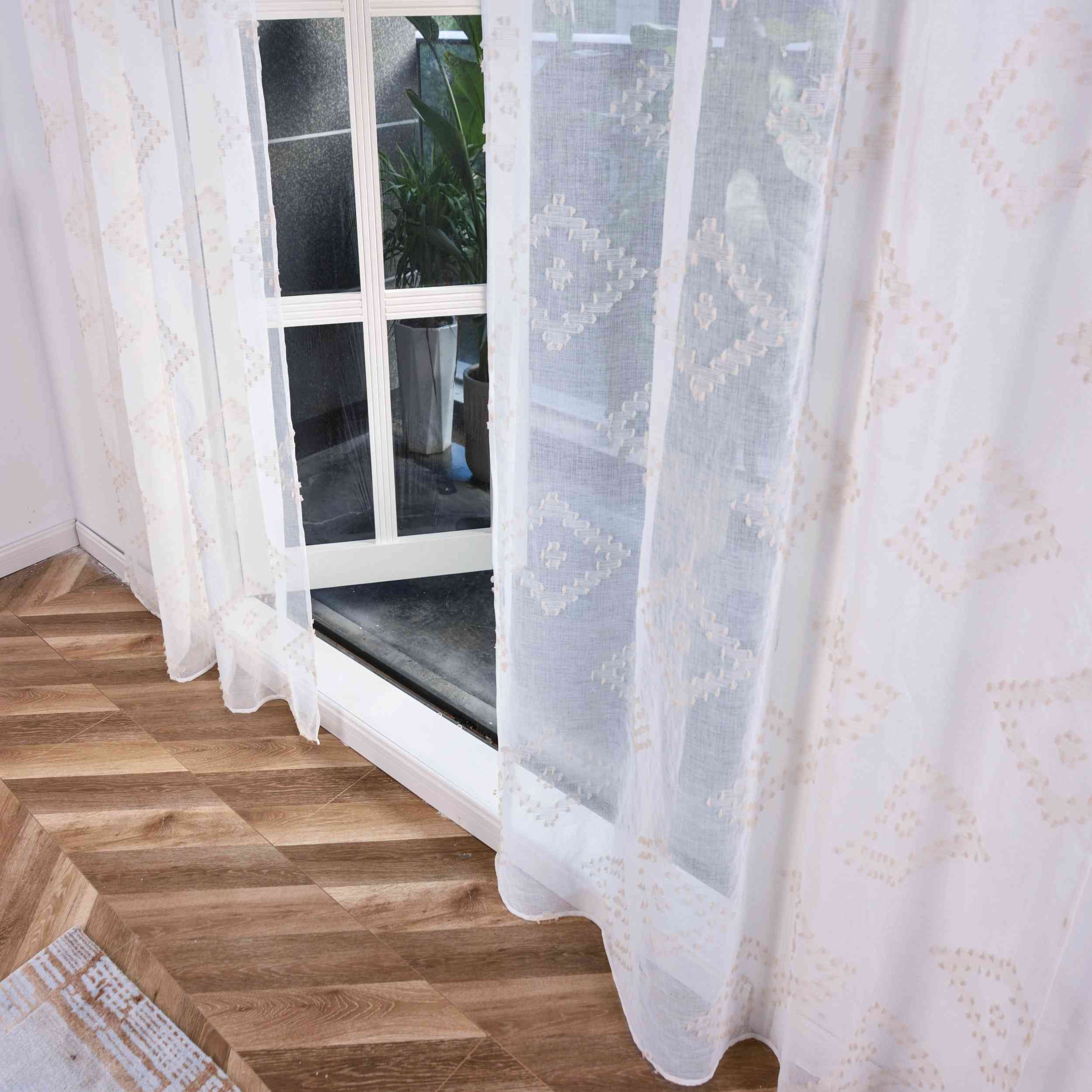 Gardine »VALENCIA« Multiband Aufhängung Scherli Transparent Leinen-Optik 2023400-408S Gardinenschal Img1746_1_565a5f09-9cad-4b9b-915c-0797fd341c90 | Gardinenbox.de