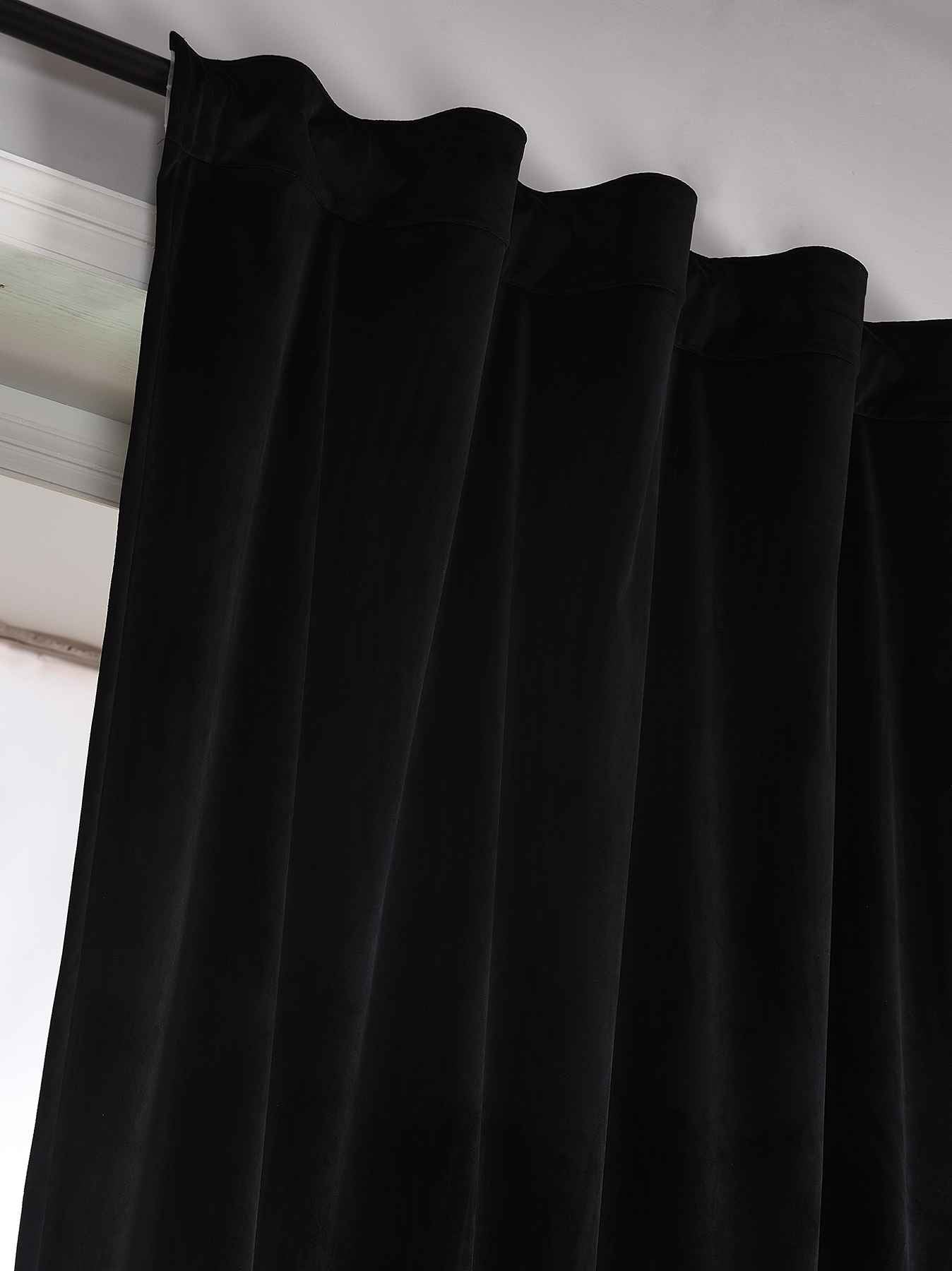 Verdunkelungsvorhang »Milano« Samt blickdicht Schlaufenband Tunneldurchzug Blackout Bügelband kürzbar 20357 Vorhang Set Img1944348 | Gardinenbox.de