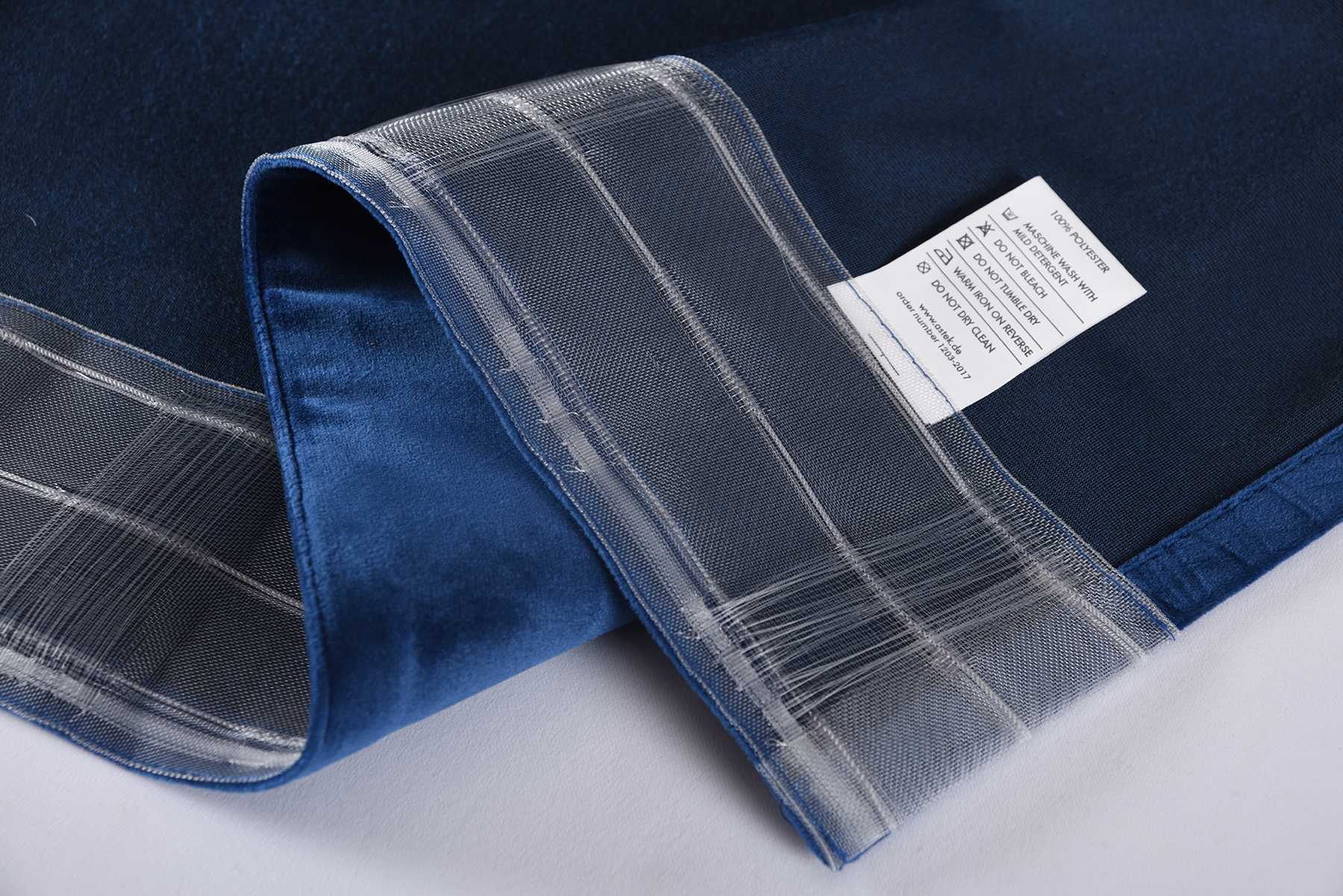 Verdunkelungsvorhang »Milano« Samt blickdicht Schlaufenband Tunneldurchzug Blackout Bügelband kürzbar 20357 Vorhang Set Img1944425 | Gardinenbox.de