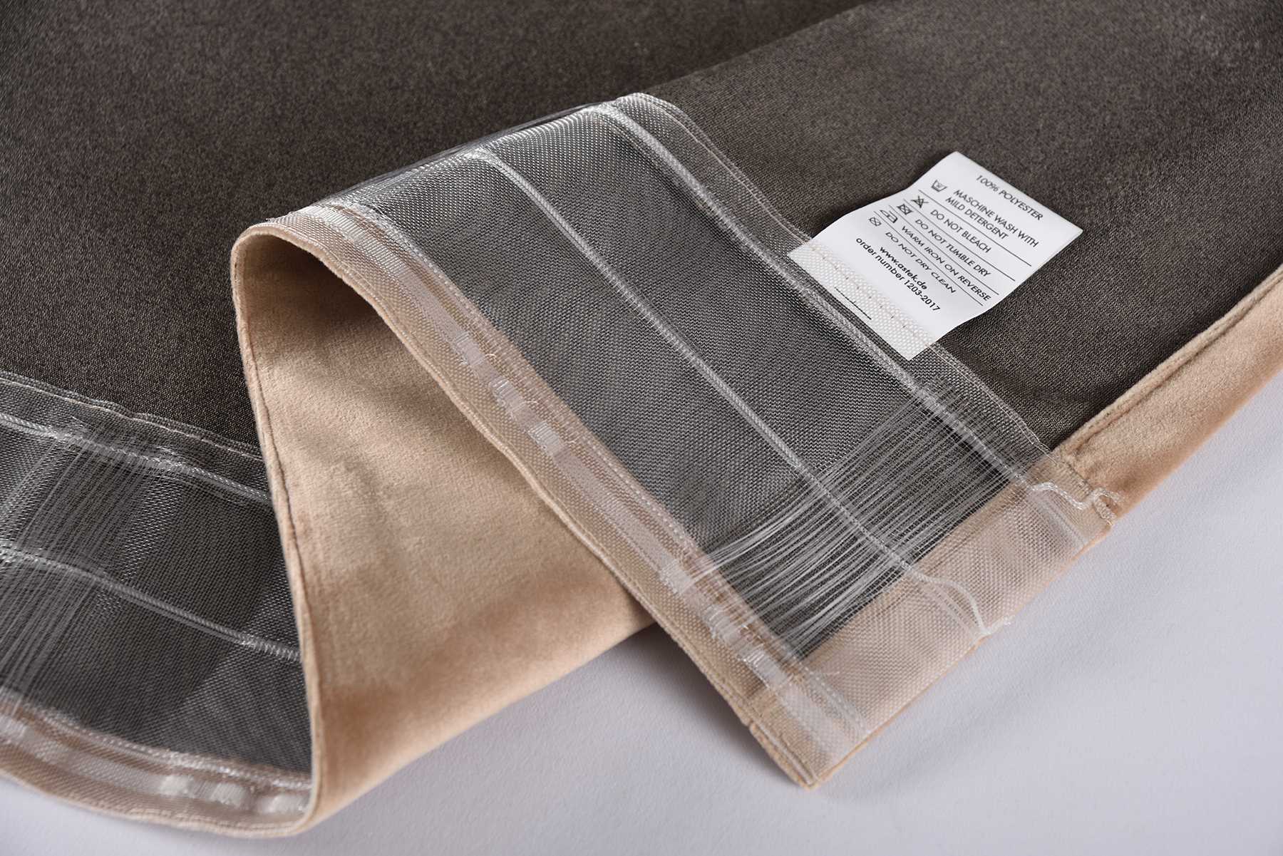 Verdunkelungsvorhang »Milano« Samt blickdicht Schlaufenband Tunneldurchzug Blackout Bügelband kürzbar 20357 Vorhang Set Img1944432 | Gardinenbox.de