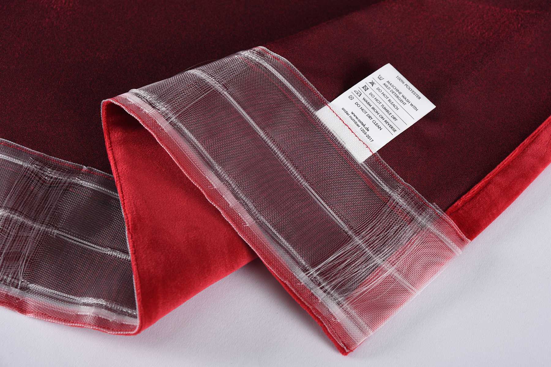 Verdunkelungsvorhang »Milano« Samt blickdicht Schlaufenband Tunneldurchzug Blackout Bügelband kürzbar 20357 Vorhang Set Img1944436 | Gardinenbox.de