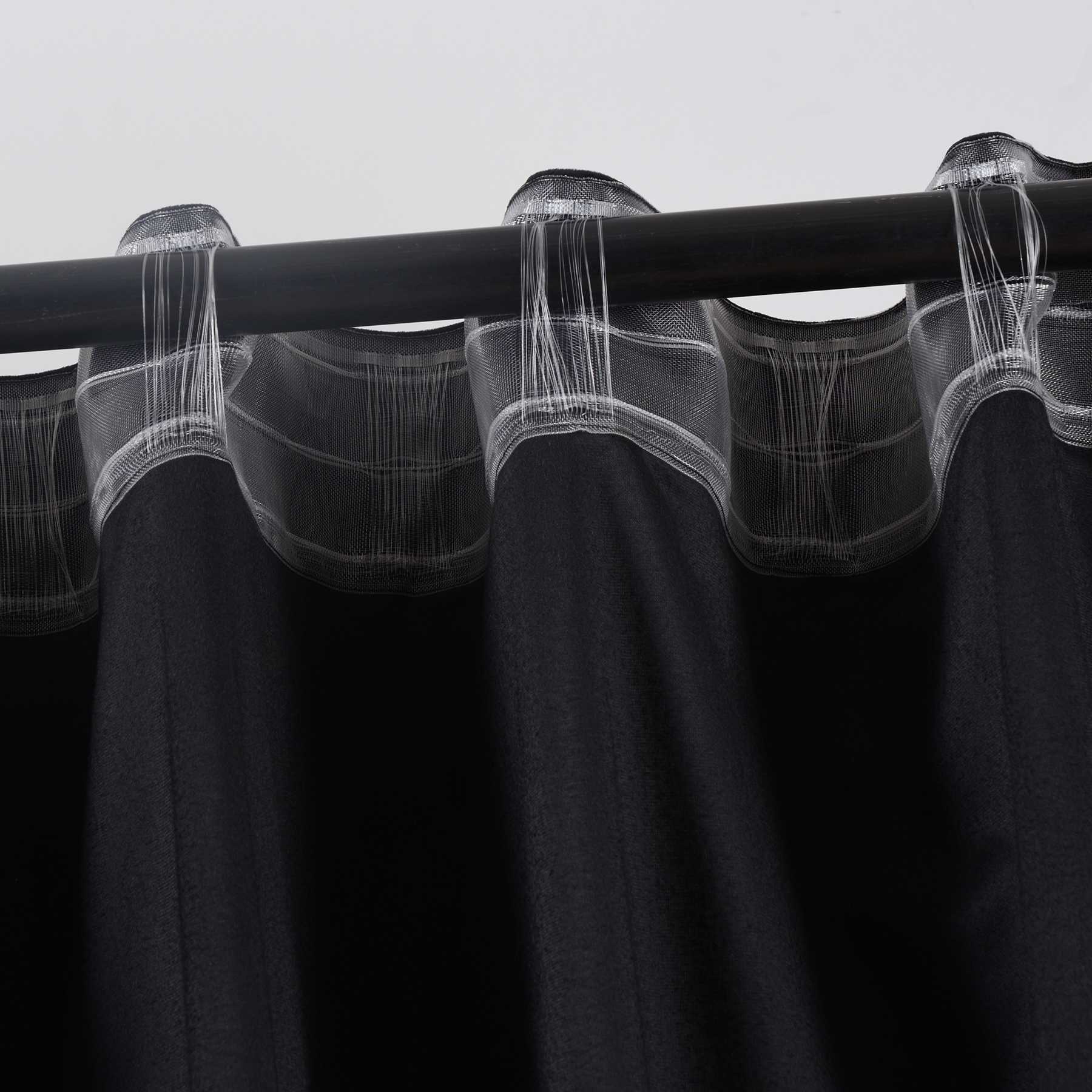 Verdunkelungsvorhang »Milano« Samt blickdicht Schlaufenband Tunneldurchzug Blackout Bügelband kürzbar 20357 Vorhang Set Img1944546_5 | Gardinenbox.de