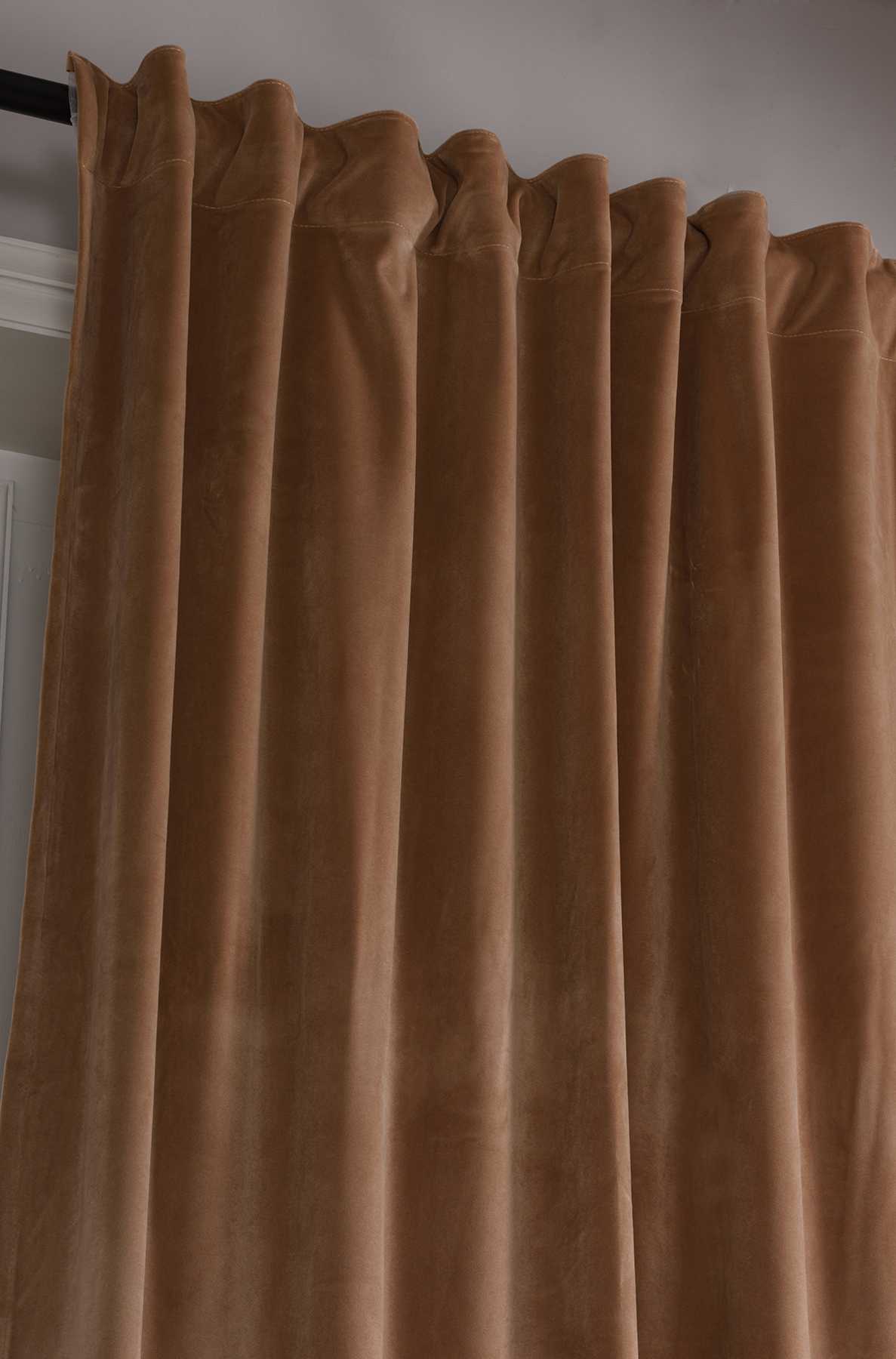 Verdunkelungsvorhang »Milano« Samt blickdicht Schlaufenband Tunneldurchzug Blackout Bügelband kürzbar 20357 Vorhang Set Img1949171 | Gardinenbox.de