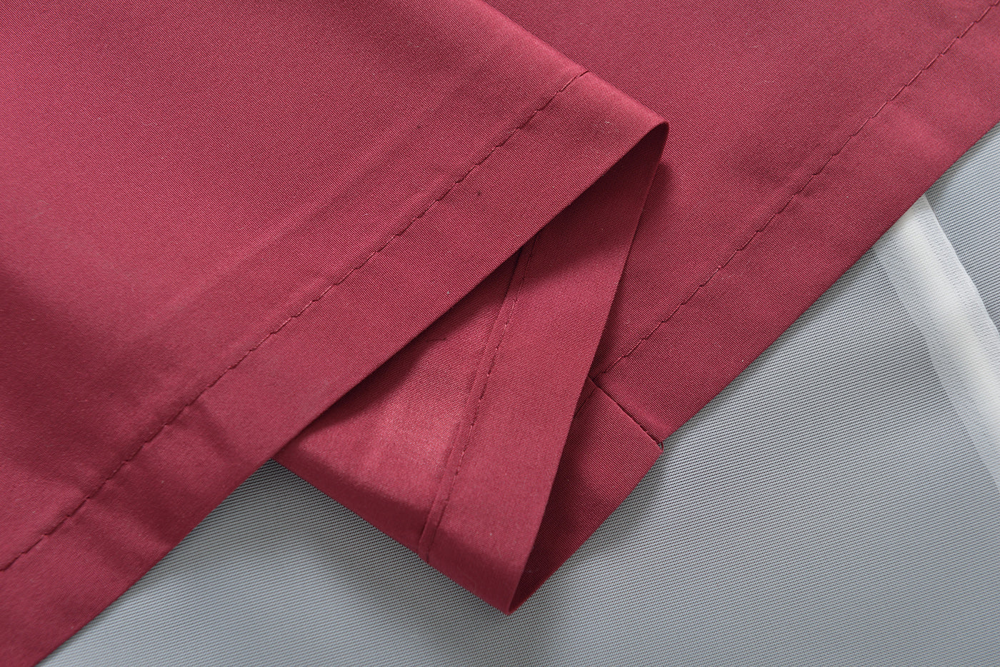 Doppel Raffrollo Palma Microsatin matt Voile Faltgardinen Faltrollo Schlaufenrollo mit Universalgardinenband 20410 Raffrollo Img29977 | Gardinenbox.de