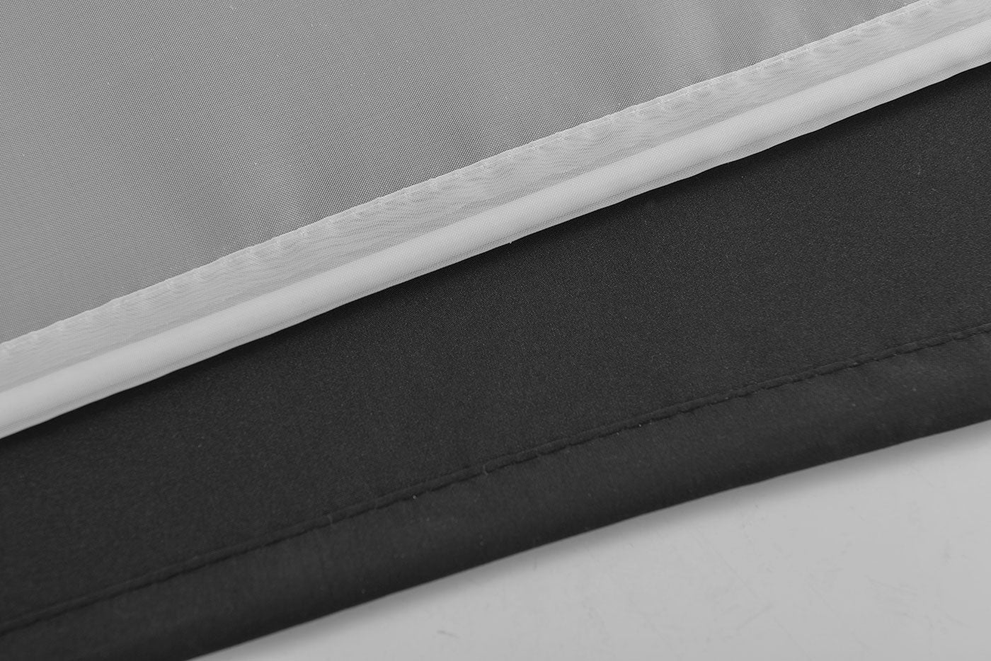 Doppel Raffrollo Palma Microsatin matt Voile Faltgardinen Faltrollo Schlaufenrollo mit Universalgardinenband 20410 Raffrollo Img30003 | Gardinenbox.de