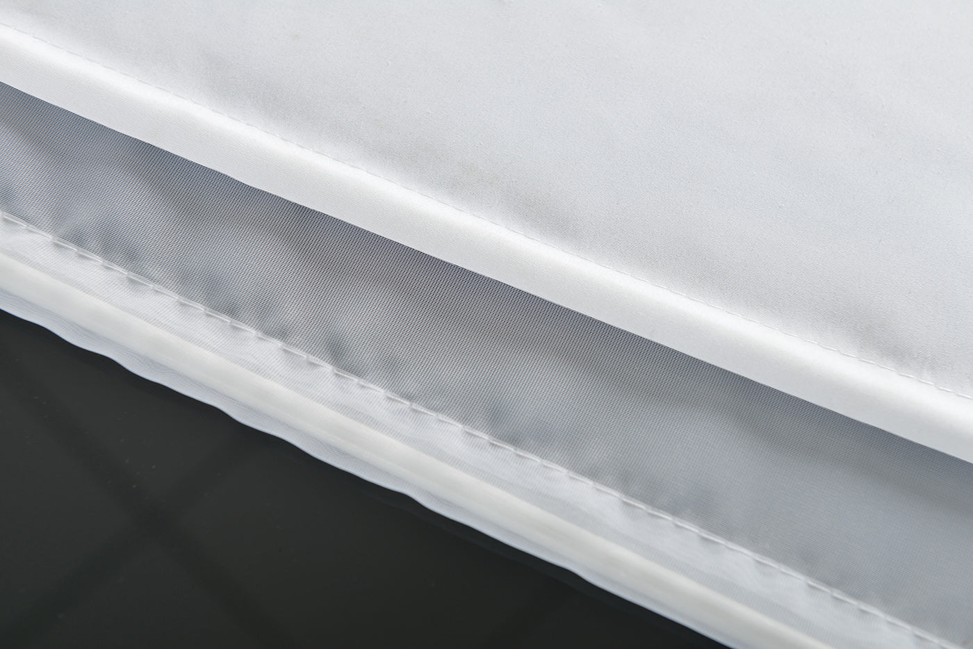 Doppel Raffrollo Palma Microsatin matt Voile Faltgardinen Faltrollo Schlaufenrollo mit Universalgardinenband 20410 Raffrollo Img30023 | Gardinenbox.de