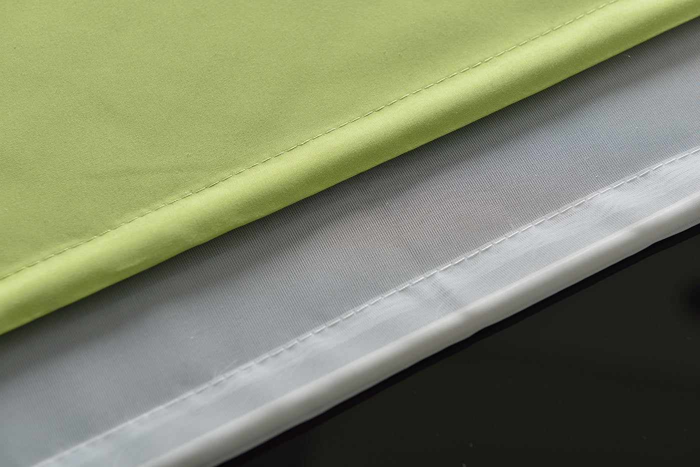 Doppel Raffrollo Palma Microsatin matt Voile Faltgardinen Faltrollo Schlaufenrollo mit Universalgardinenband 20410 Raffrollo Img35838 | Gardinenbox.de