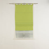 Doppel Raffrollo Palma Microsatin matt Voile Faltgardinen Faltrollo Schlaufenrollo mit Universalgardinenband 20410 Raffrollo Img37004 | Gardinenbox.de