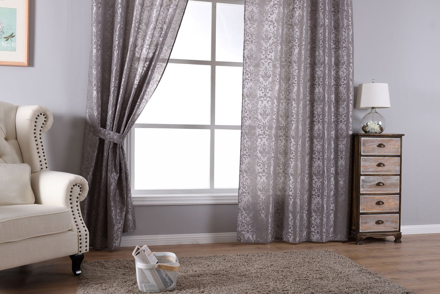 Vorhang Wildseide Optik blickdicht Flockfasern Deko gemustert, blickdicht mit verdecktem Schlaufenband 20200-20210 Vorhang Img6374 | Gardinenbox.de