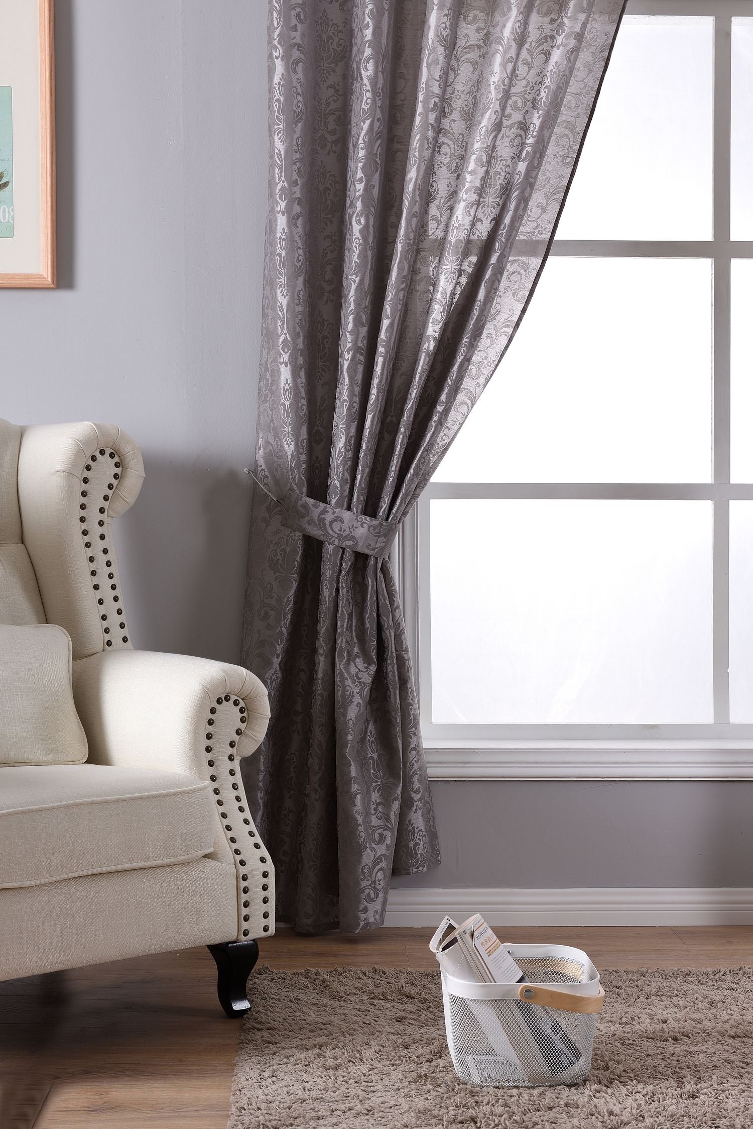 Vorhang Wildseide Optik blickdicht Flockfasern Deko gemustert, blickdicht mit verdecktem Schlaufenband 20200-20210 Vorhang Img6376 | Gardinenbox.de