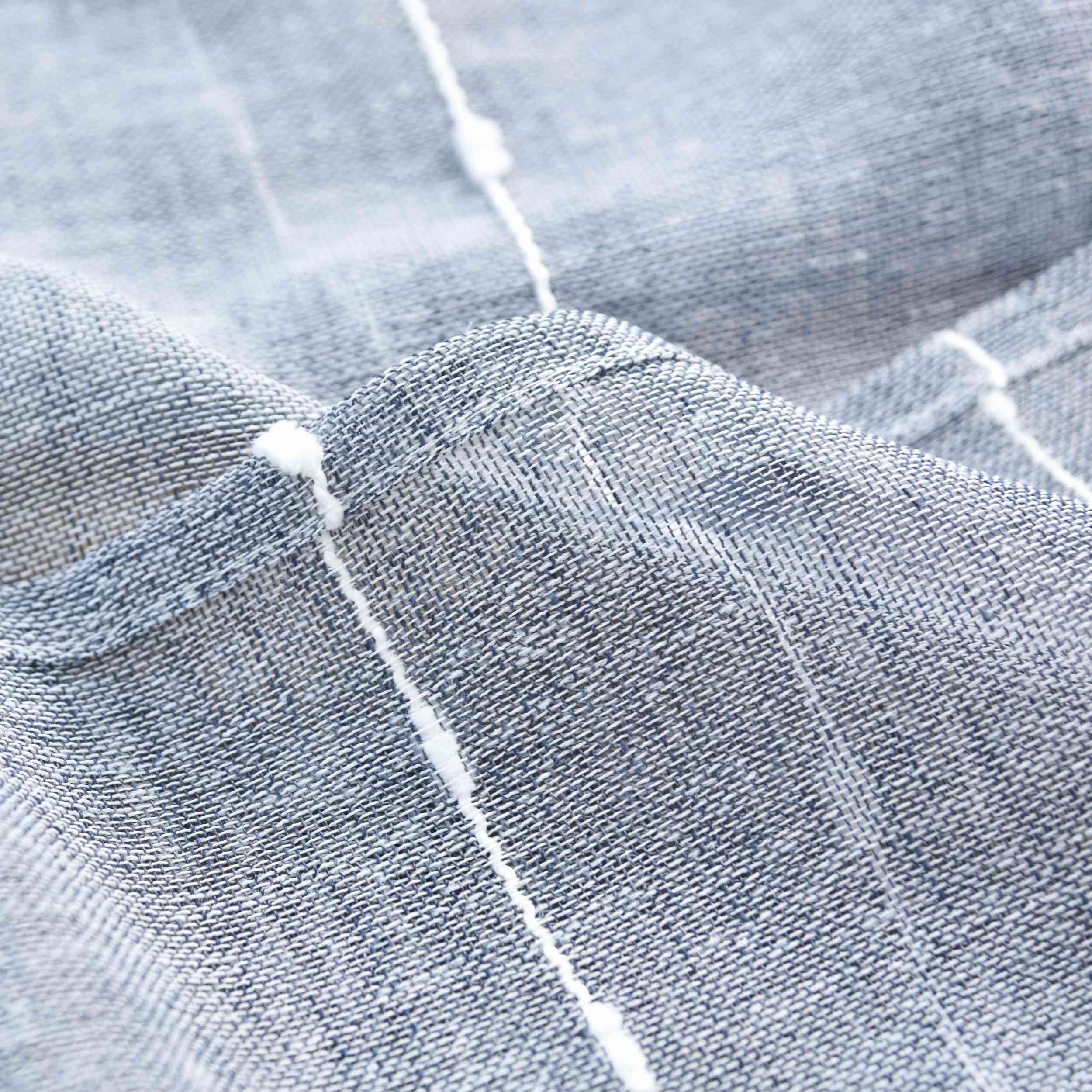 Halbtransparente Schiebegardine mit Paneelwagen »Kassel« Chenille Leinenbindung Streifen 202470P Schiebegardine Img6393 | Gardinenbox.de