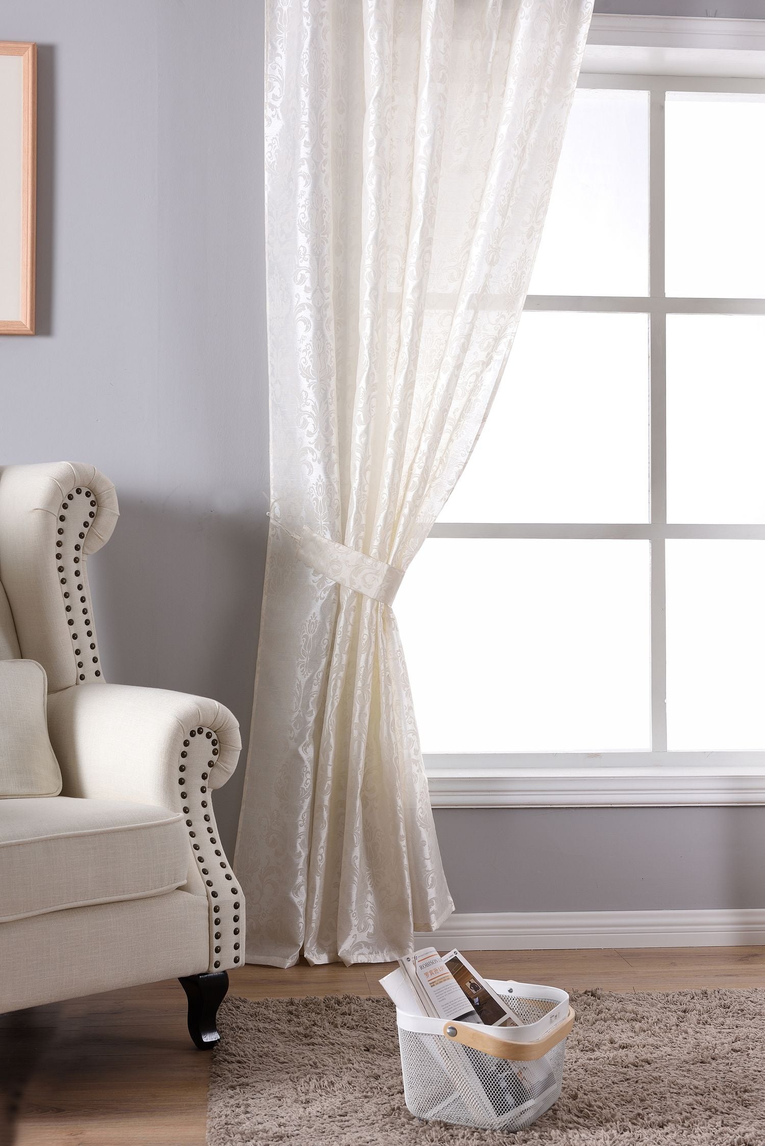 Vorhang Wildseide Optik blickdicht Flockfasern Deko gemustert, blickdicht mit verdecktem Schlaufenband 20200-20210 Vorhang Img6396_1 | Gardinenbox.de