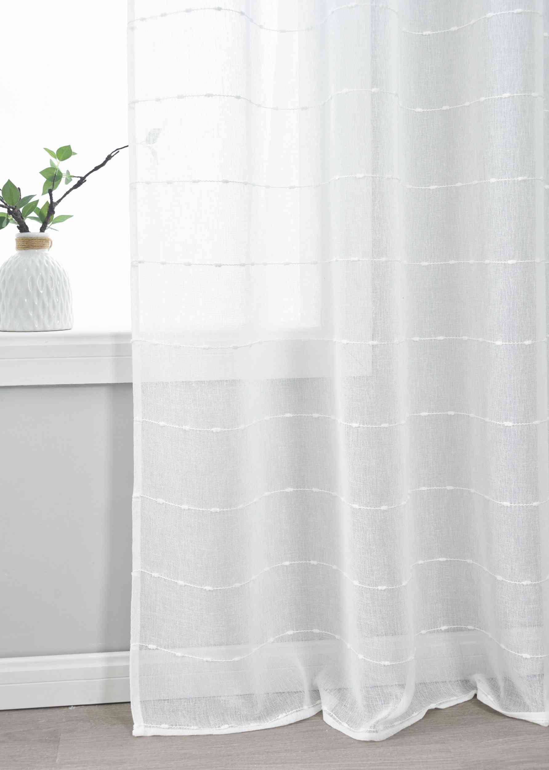 2er Set Halbtransparente Gardinen mit Ösen »Kassel« Chenille Leinenbindung Streifen Grobfaserig 202470-2 Gardinenschal Img6421_7d4a413e-8f3d-4dad-8643-e436576d0fe7 | Gardinenbox.de