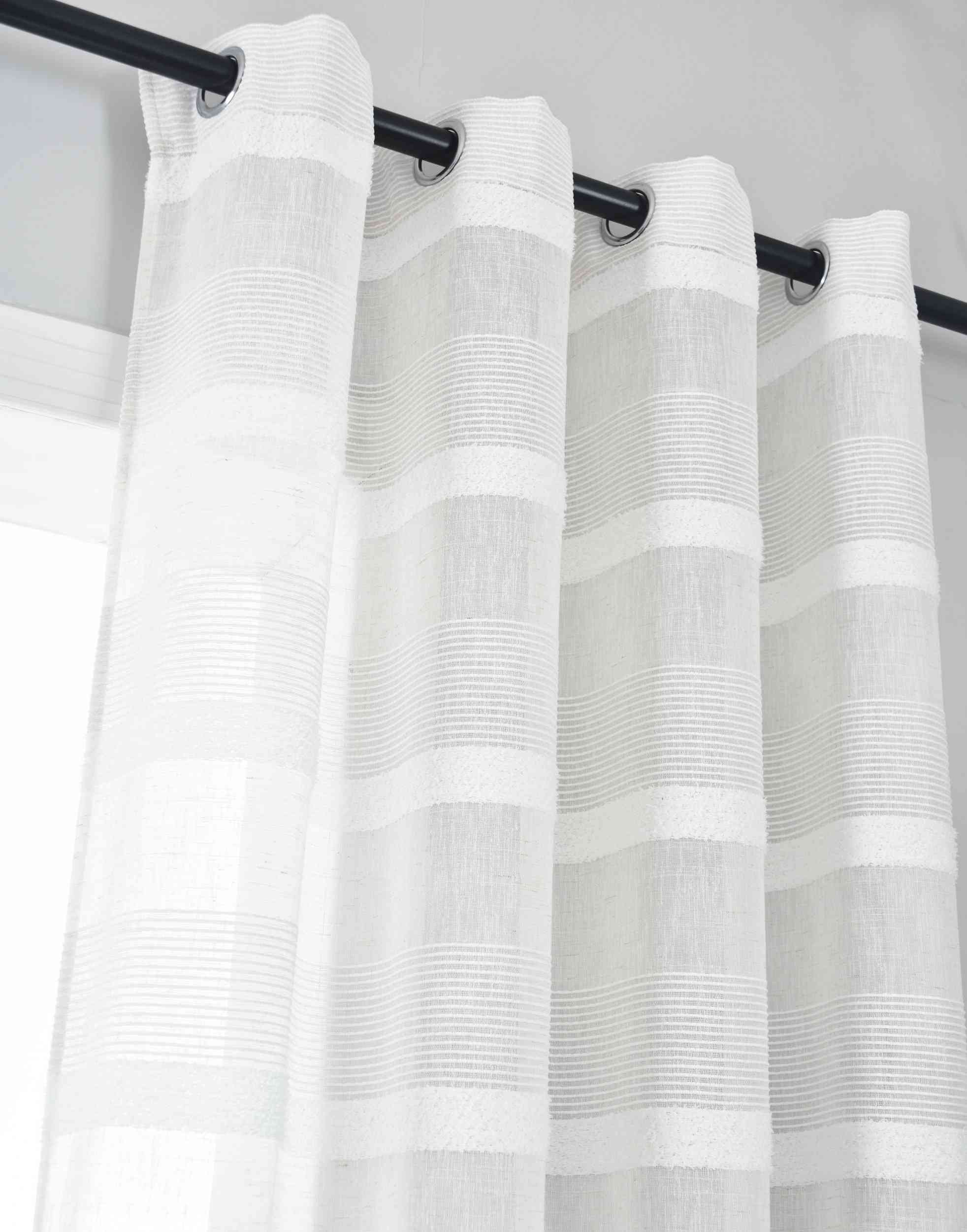 2er Set Halbtransparente Gardine mit Ösen HxB 245x140 cm Natur Meliert »Halle« Chenille Leinenbindung Lichtdurchlässig Halbtransparent 202480-2 Gardinenschal Img6442_eef70877-35d7-4c16-850c-2b085caf5ad0 | Gardinenbox.de