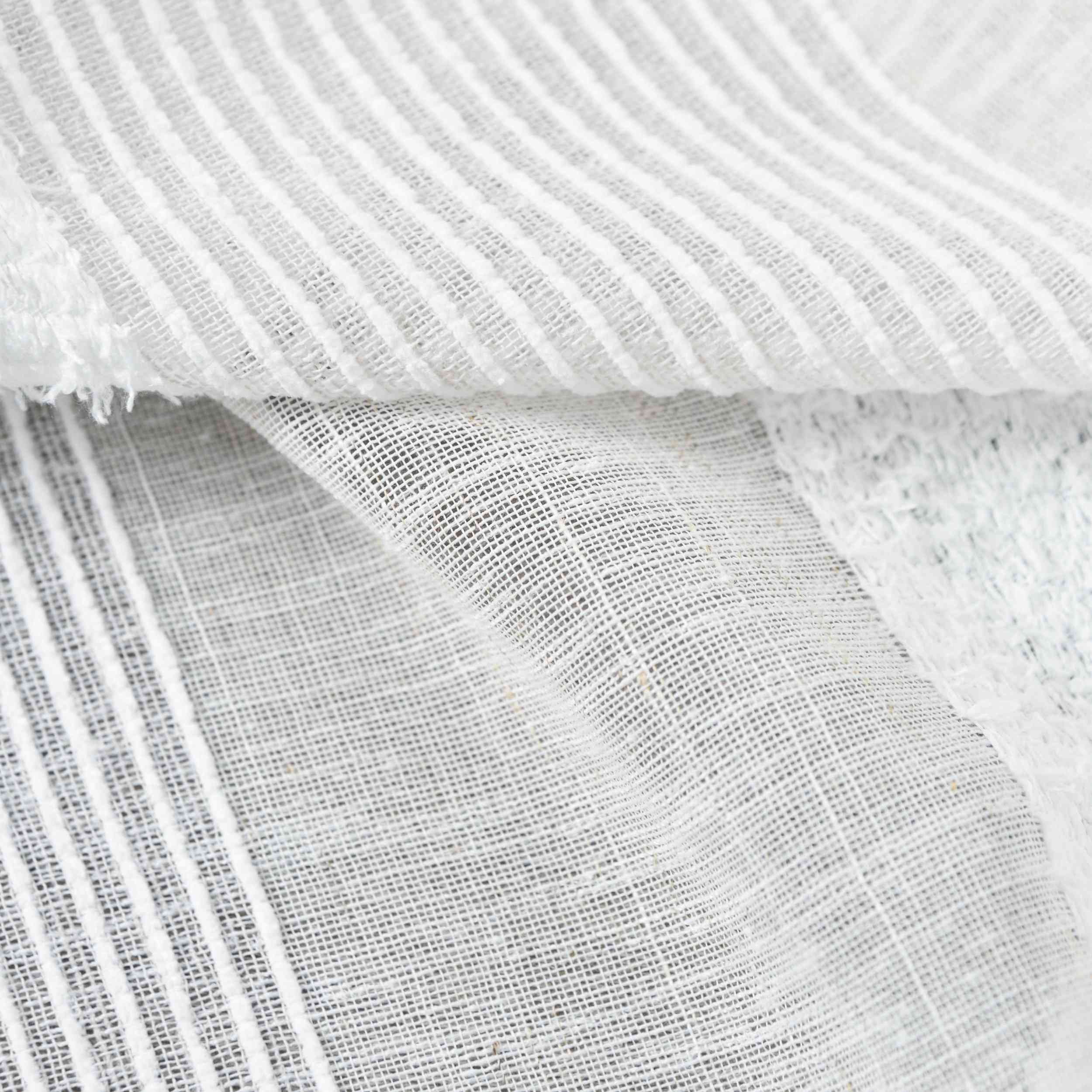 Halbtransparente Gardine mit Ösen HxB 245x140 cm Natur Meliert »Halle« Chenille Leinenbindung Lichtdurchlässig Halbtransparent 202480 Gardinenschal Img6455 | Gardinenbox.de