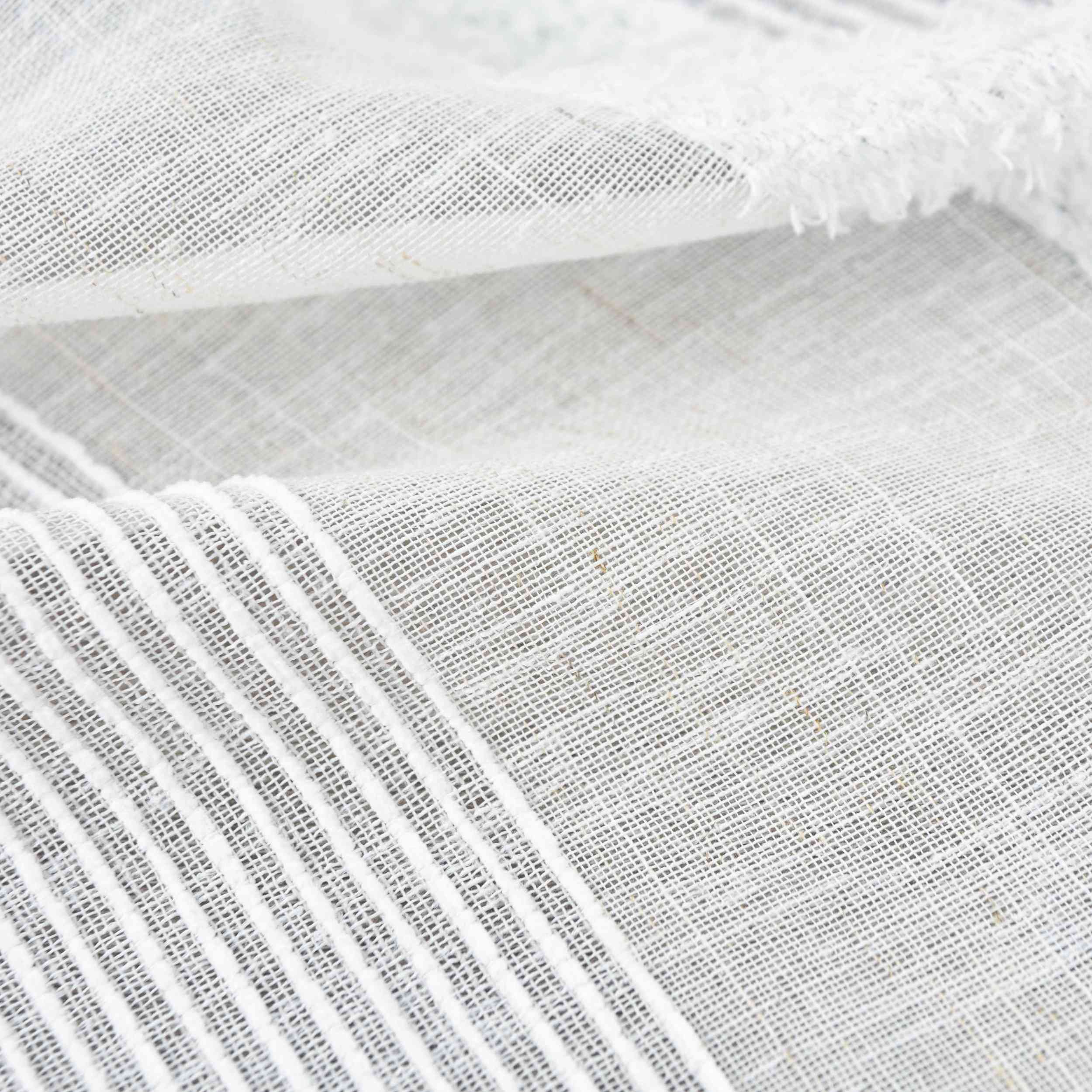 Halbtransparente Gardine mit Ösen HxB 245x140 cm Natur Meliert »Halle« Chenille Leinenbindung Lichtdurchlässig Halbtransparent 202480 Gardinenschal Img6458 | Gardinenbox.de