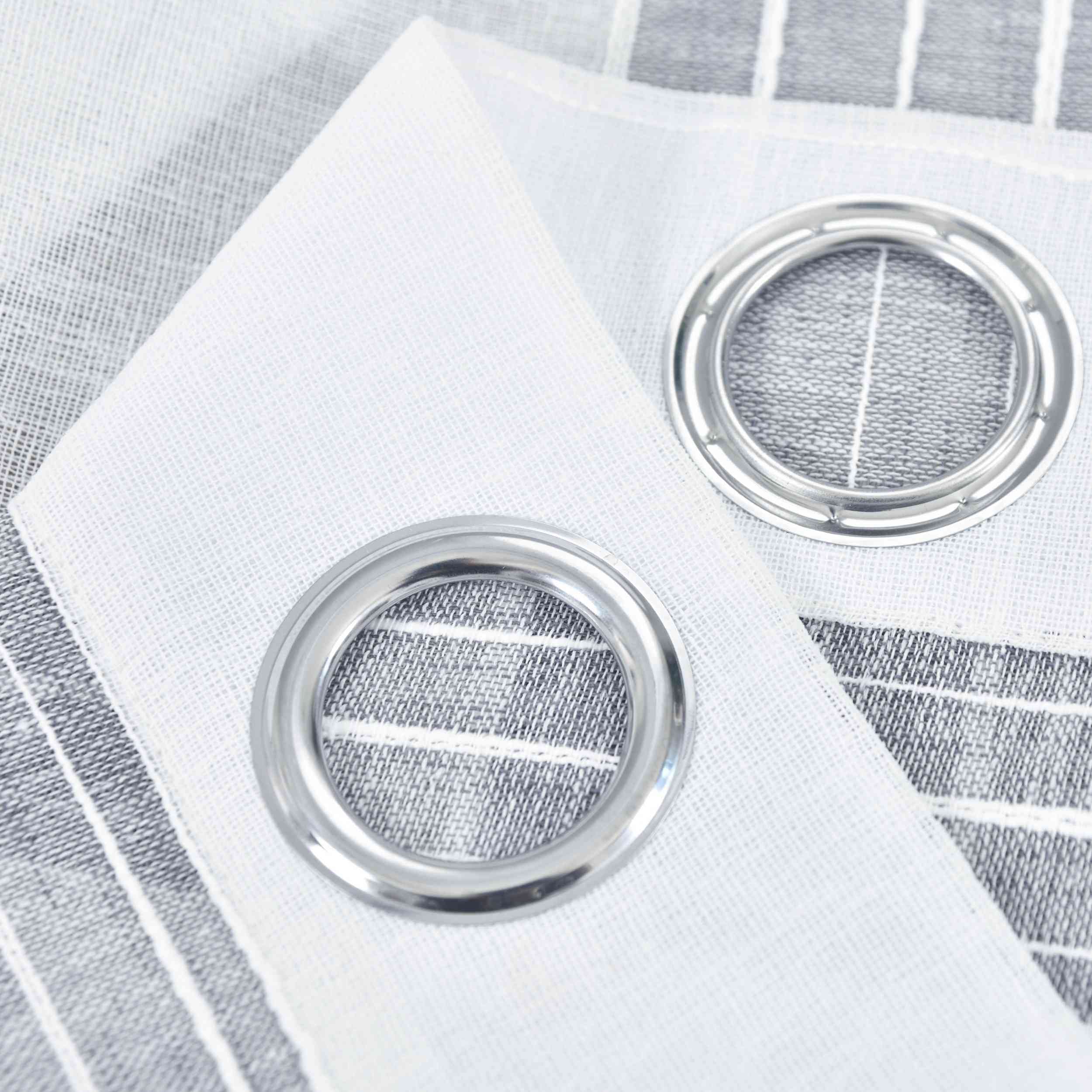 Halbtransparente Gardine mit Ösen »Frankfurt« Leinenbindung Robust Formstabil Linienmuster 202460 Gardinenschal Img6506 | Gardinenbox.de