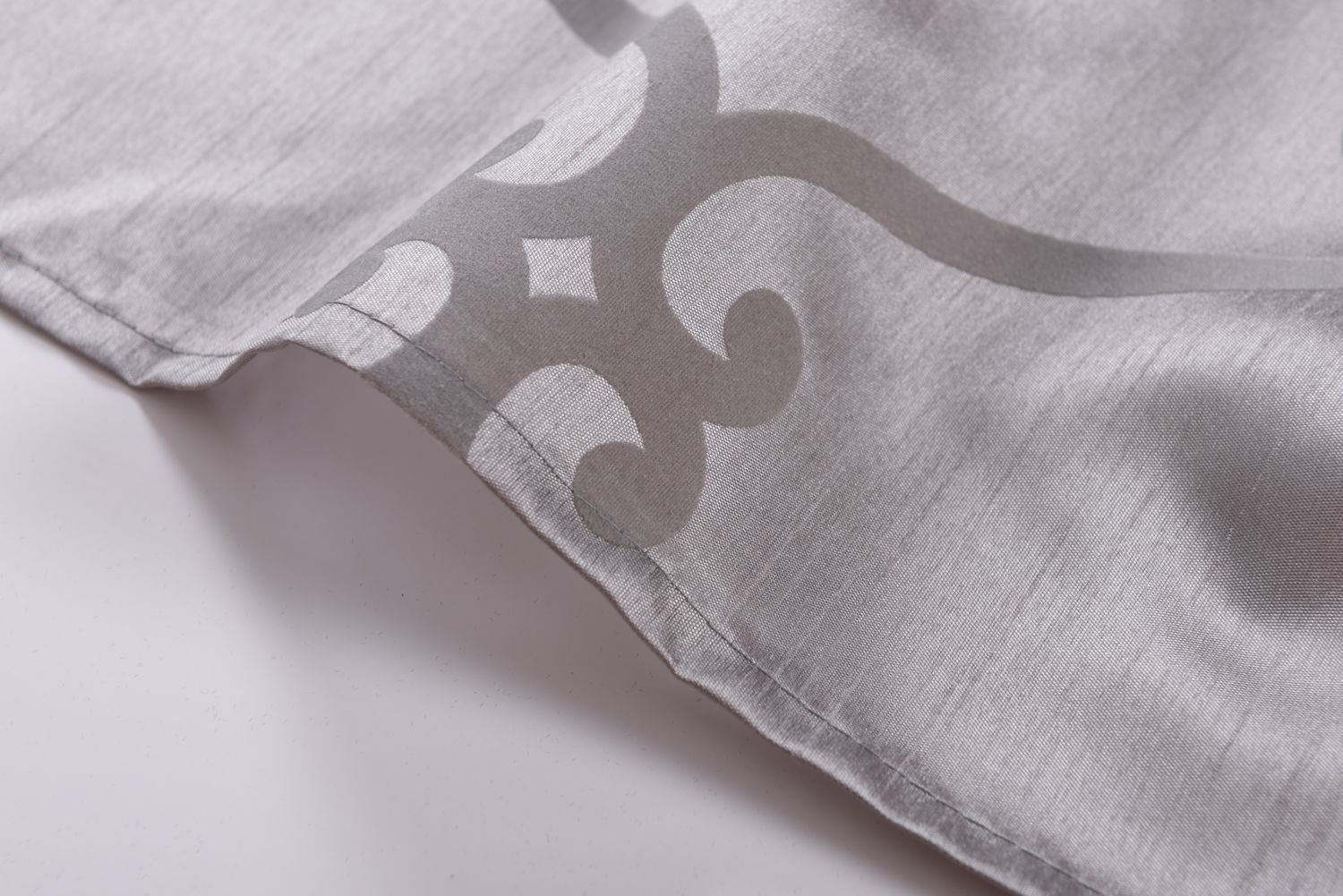 Vorhang Wildseide Optik blickdicht Flockfasern Deko gemustert, blickdicht mit verdecktem Schlaufenband 20200-20210 Vorhang Img6695_1 | Gardinenbox.de